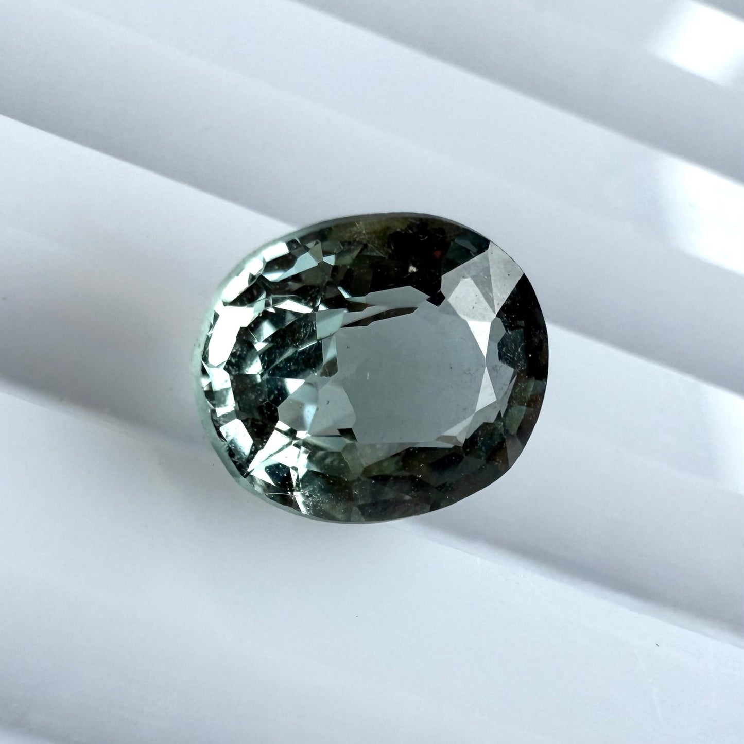 Pale Greenish Blue Spinel Oval 1.09 Ct