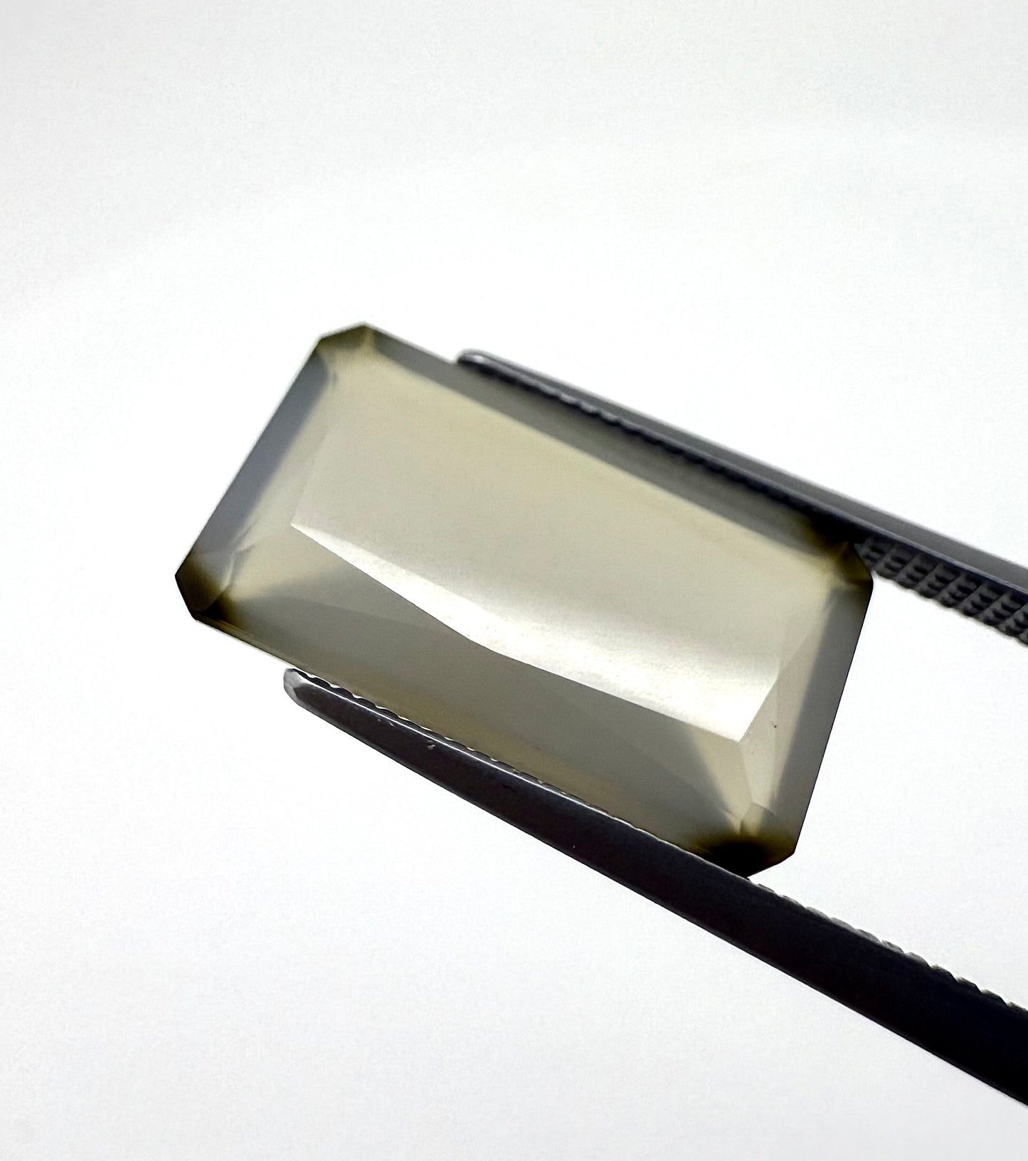 Brown-Grey Hues Chalcedony Emerald cut 5.33 Ct
