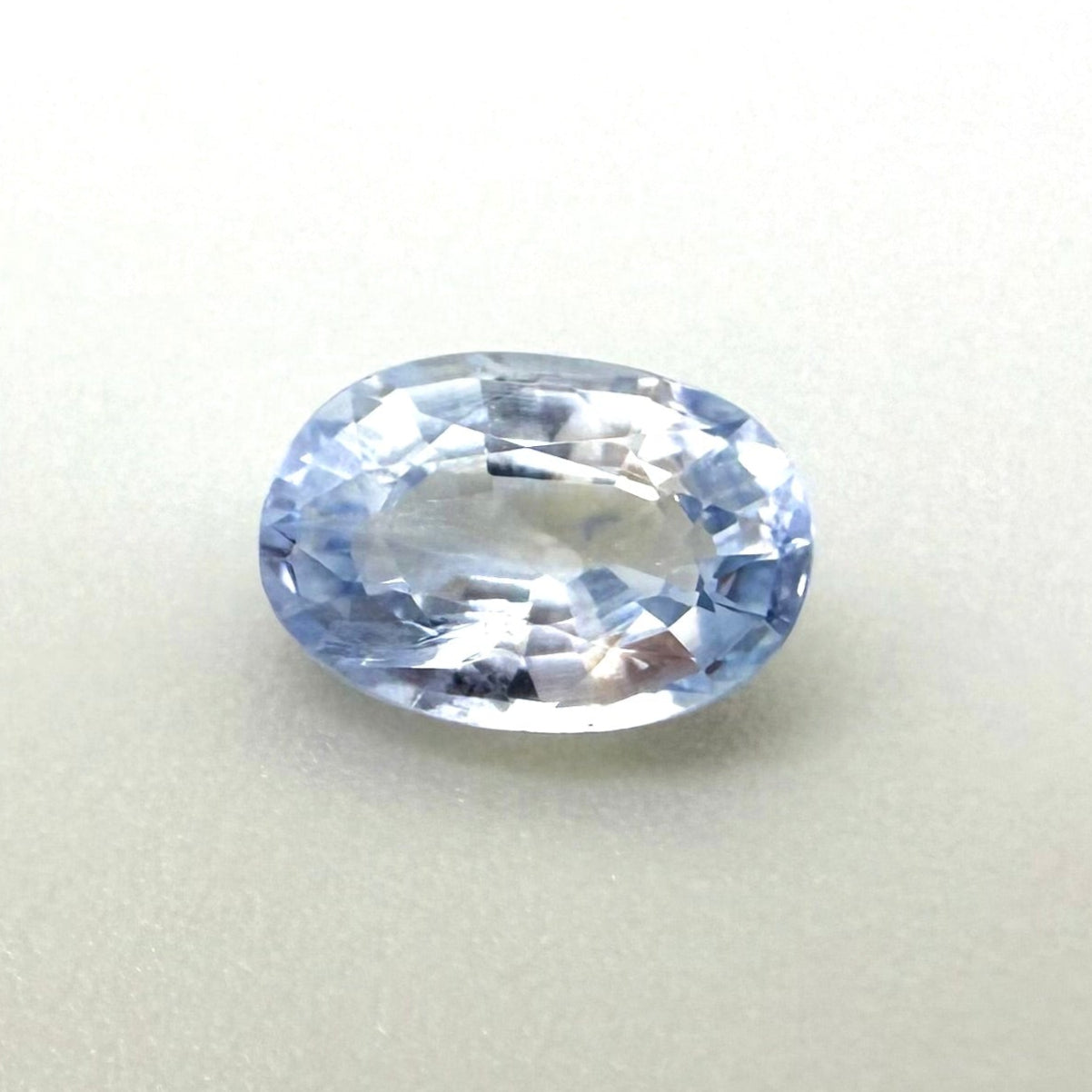 Pale Blue Sapphire Oval 0.63 Ct