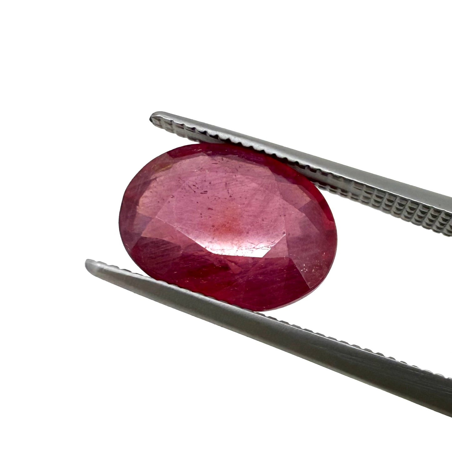 Pinkish Red Ruby Oval 4.5 Ct