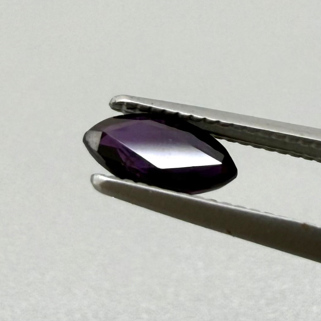 Dark Purple Sapphire Marquise 0.57 Ct
