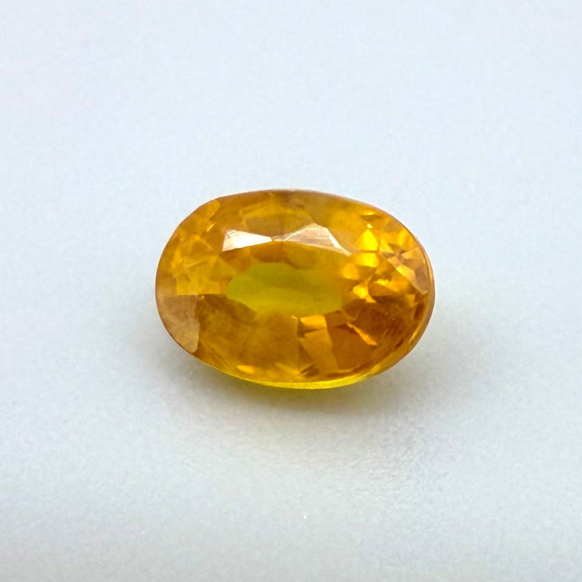 Orange-Yellow Sapphire Oval 0.83 Ct