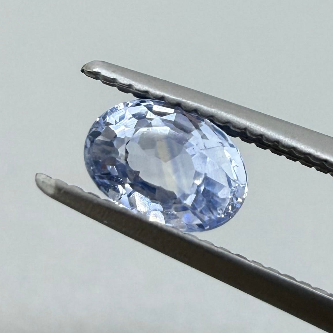 Pale Purplish Blue Hues Sapphire Oval 0.81 Ct