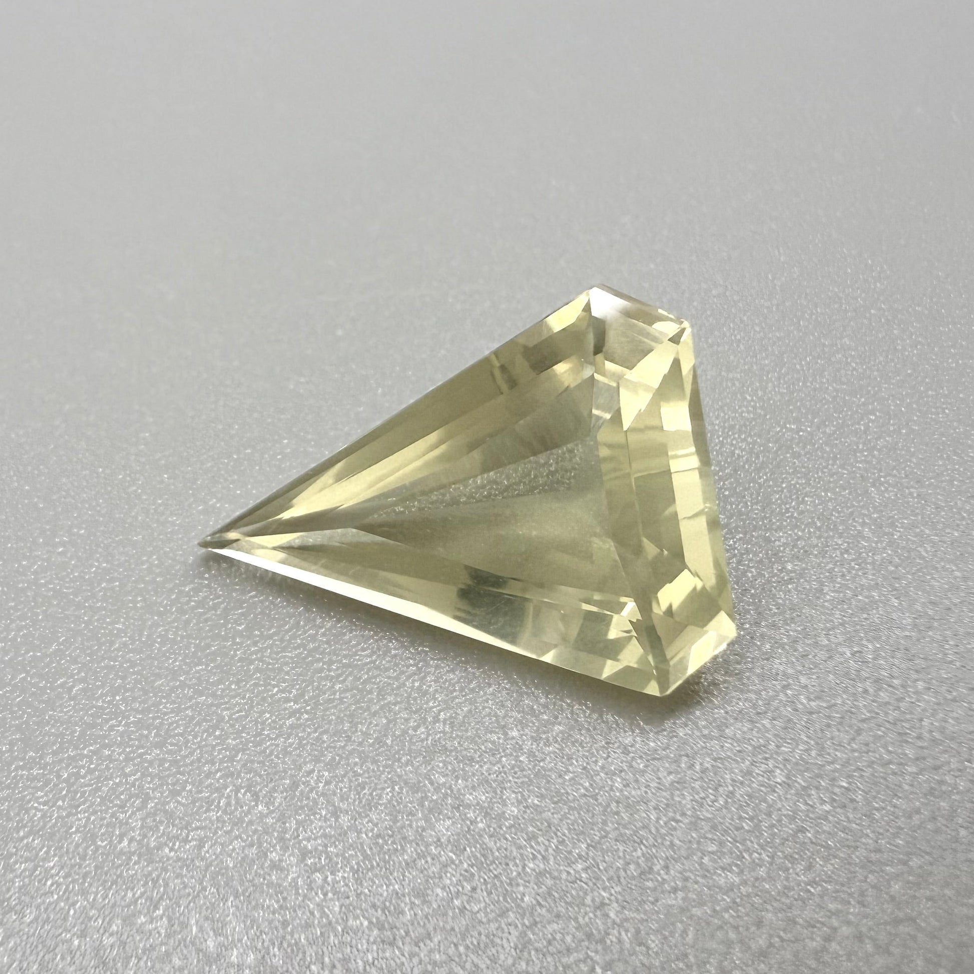 Loose Pale Yellow Lemon Quartz gemstone, fancy shape