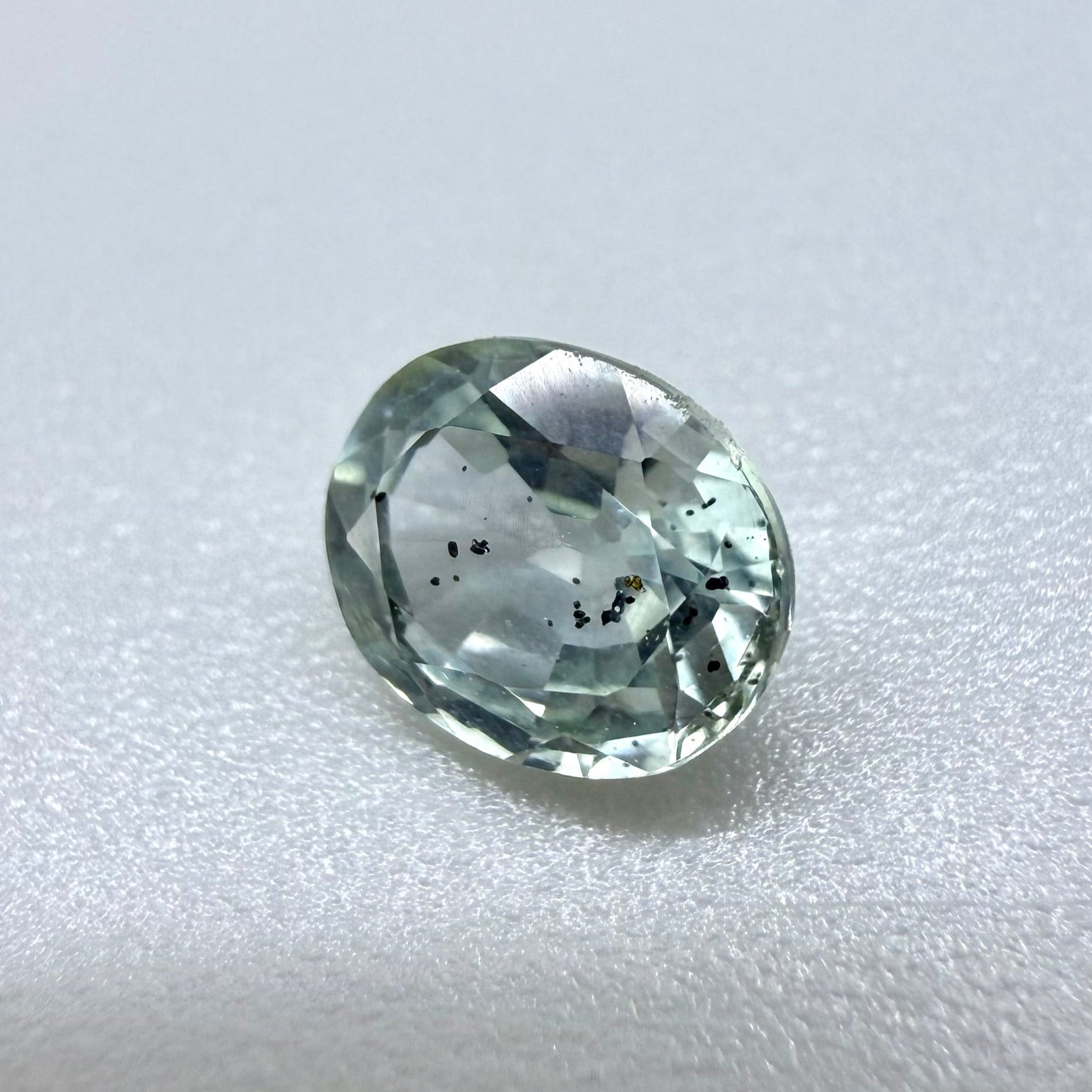 Natural Turquoise Sapphire gemstone, oval cut