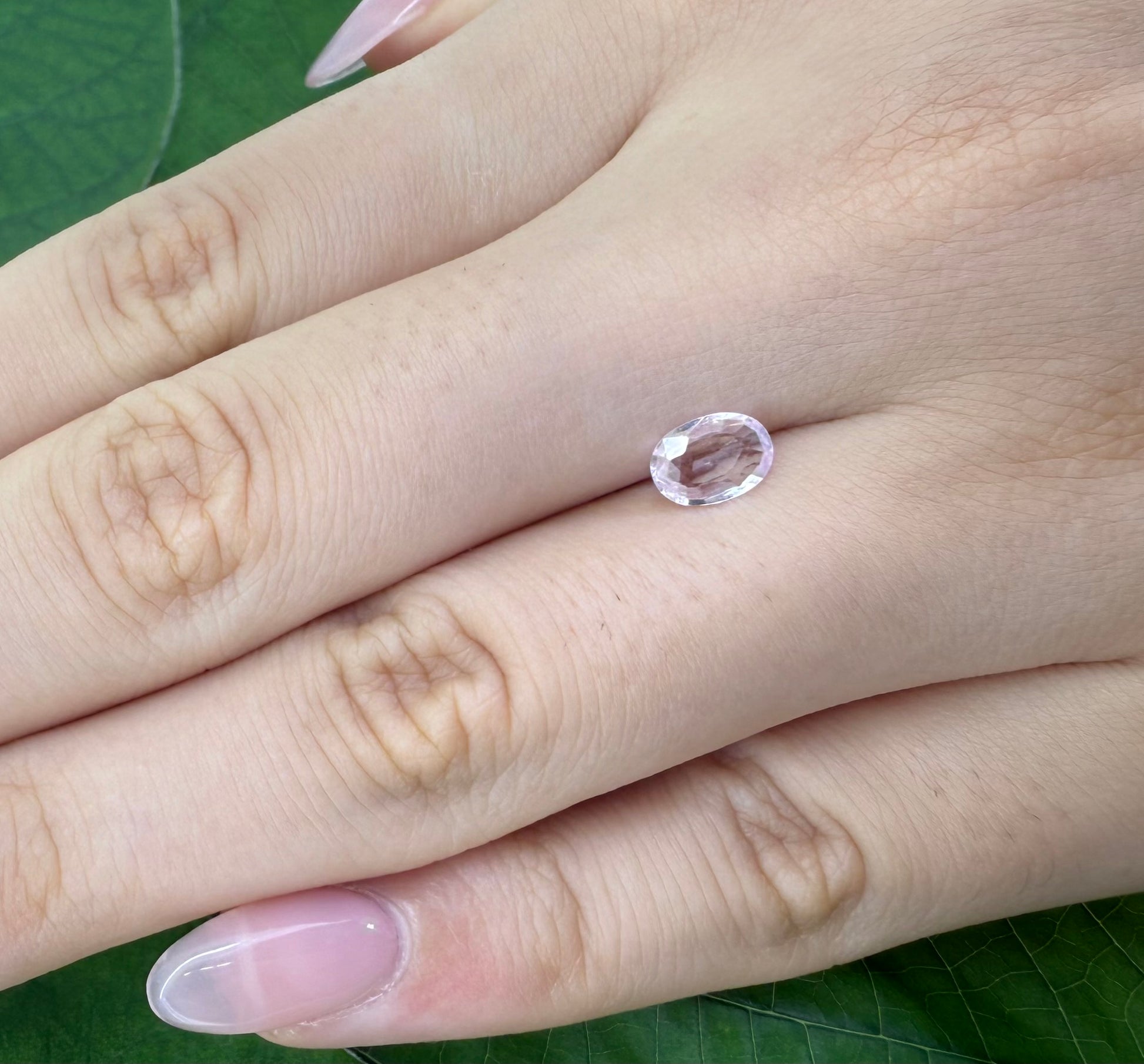 Natural Pale Pink Sapphire gemstone  oval cut