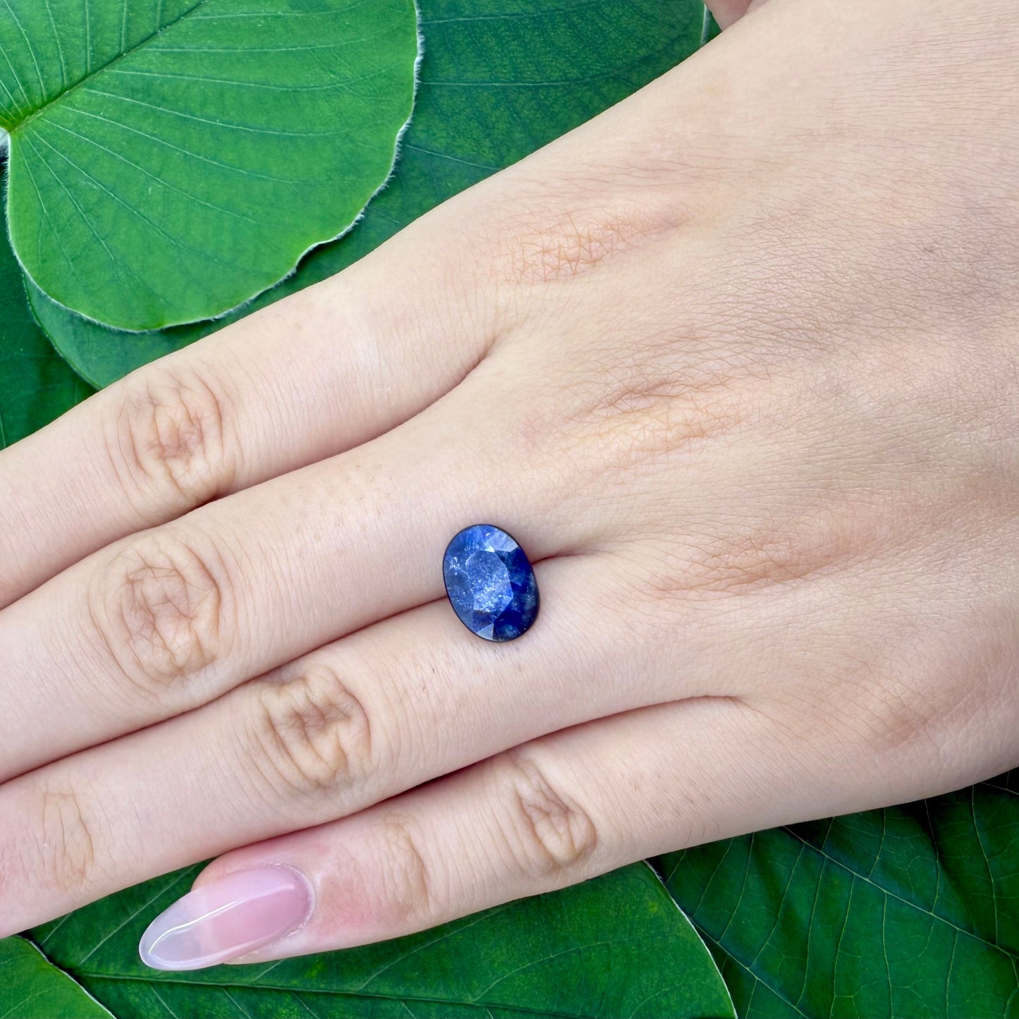 Natural Blue Sapphire gemstone oval cut