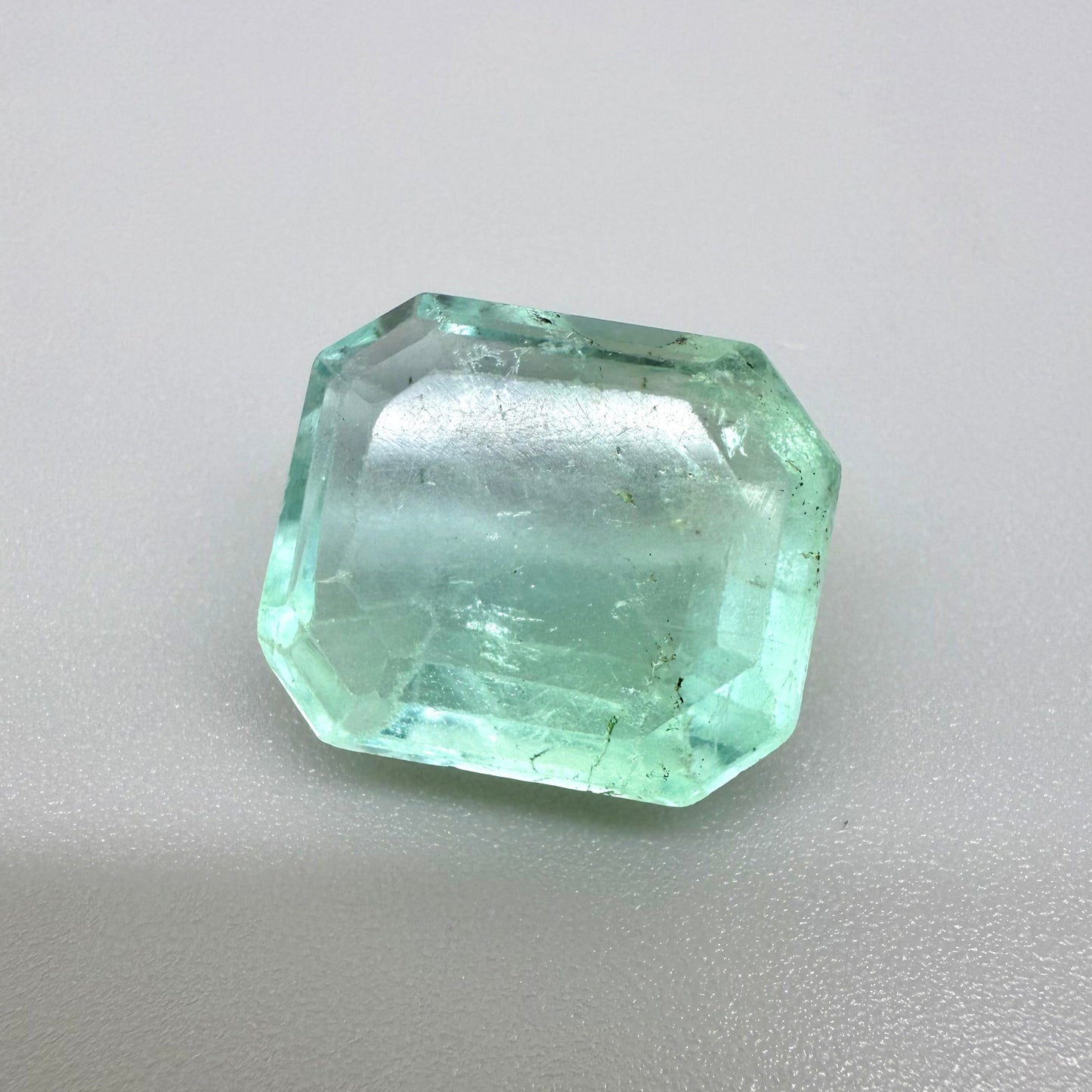 Pastel Turquoise Fluorite Emerald cut 17.9 Ct