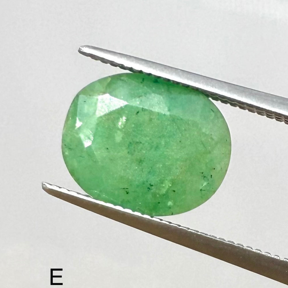 Multi Green Hues Emerald Lot Oval 93.63 Ct