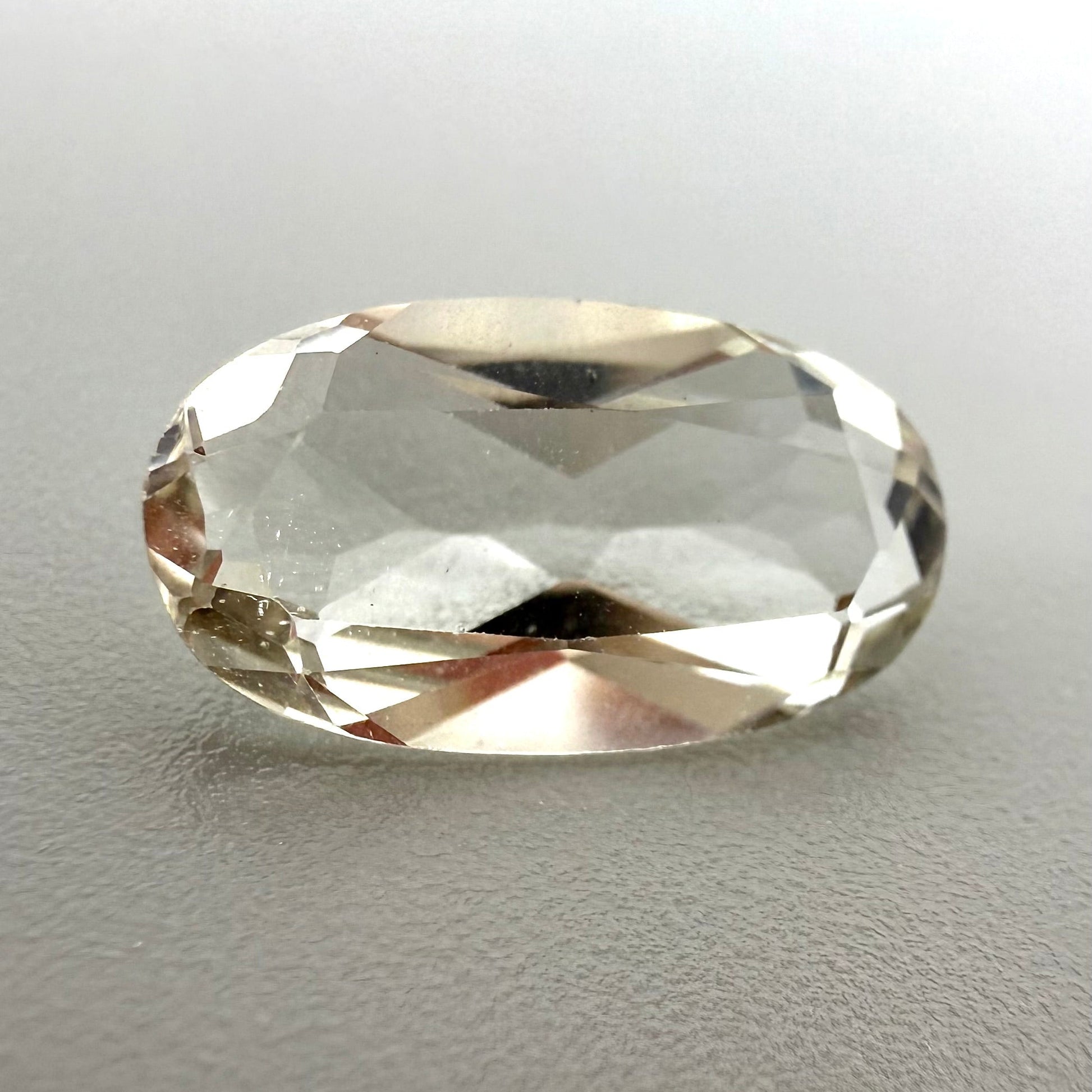 Loose Champagne Topaz gemstone, oval cut