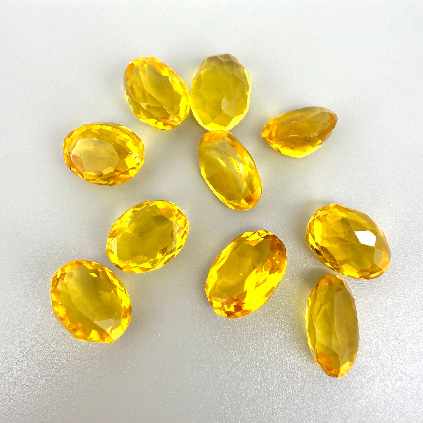 Vibrant Orange-Yellow Citrine Lot Oval 92.82 Ct