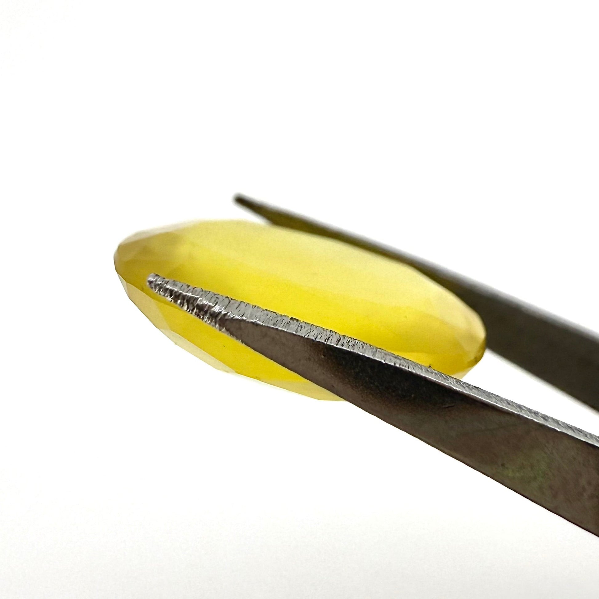 Natural Yellow Fire Opal gemstone, oval cut