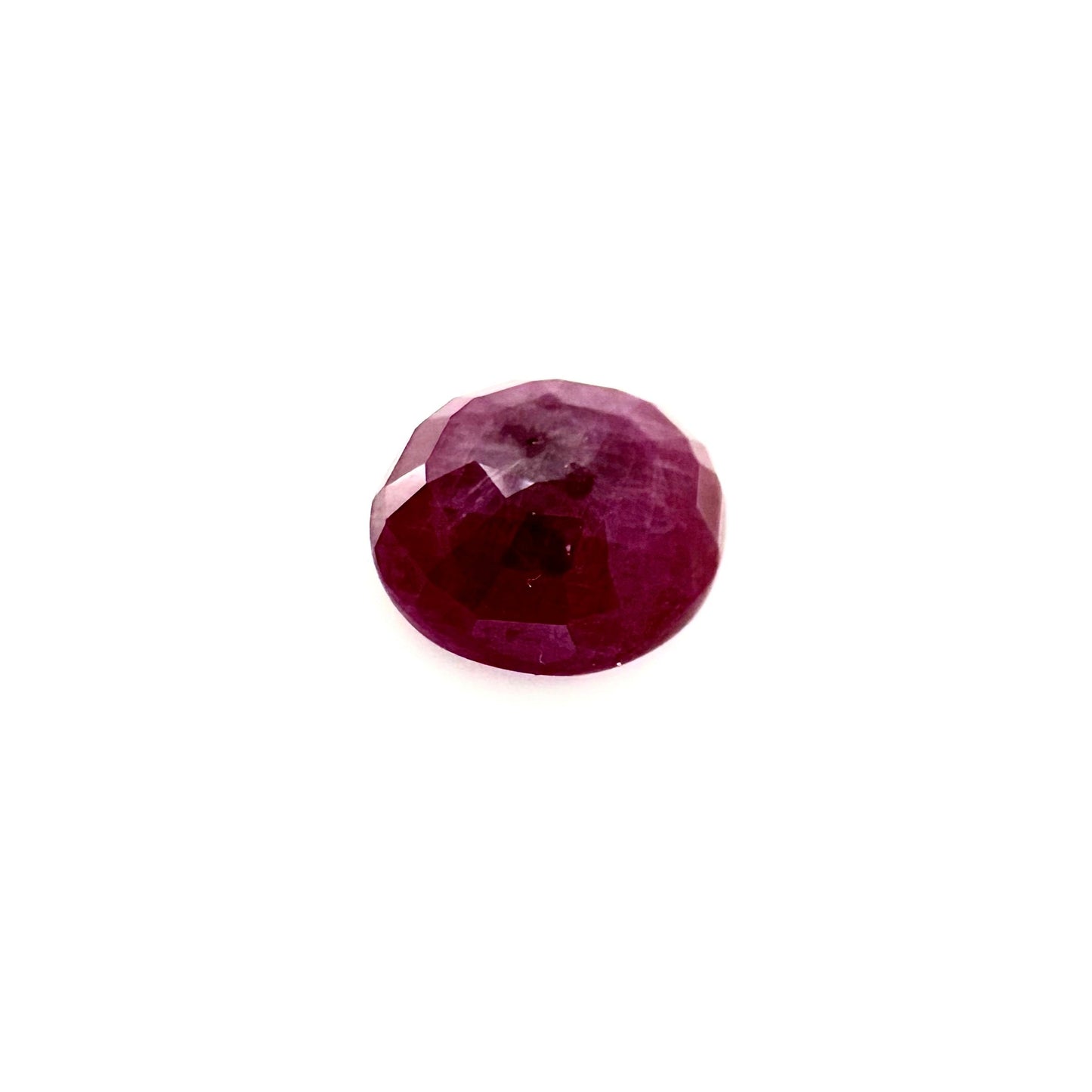 Pinkish Red Ruby Round 3.11 Ct