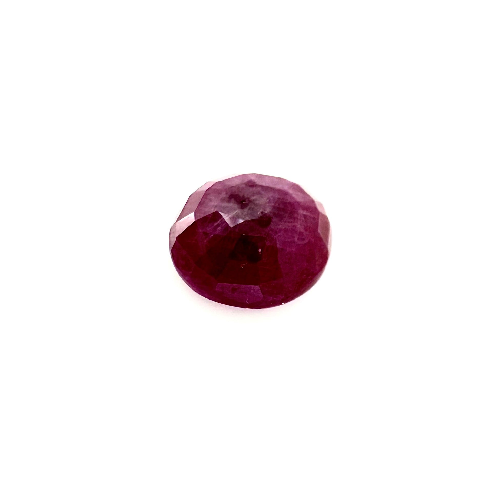 Natural Pink Red Ruby gemstone, round cut
