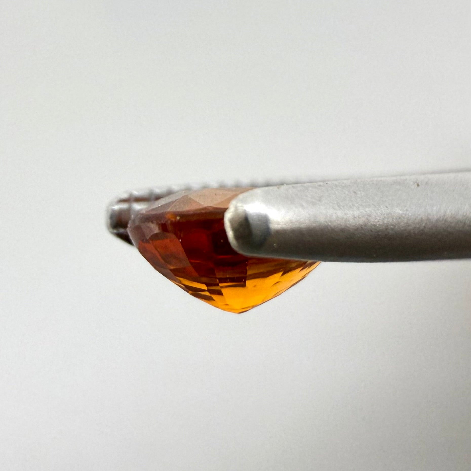 Natural Fiery Orange Spessartine gemstone, pear cut