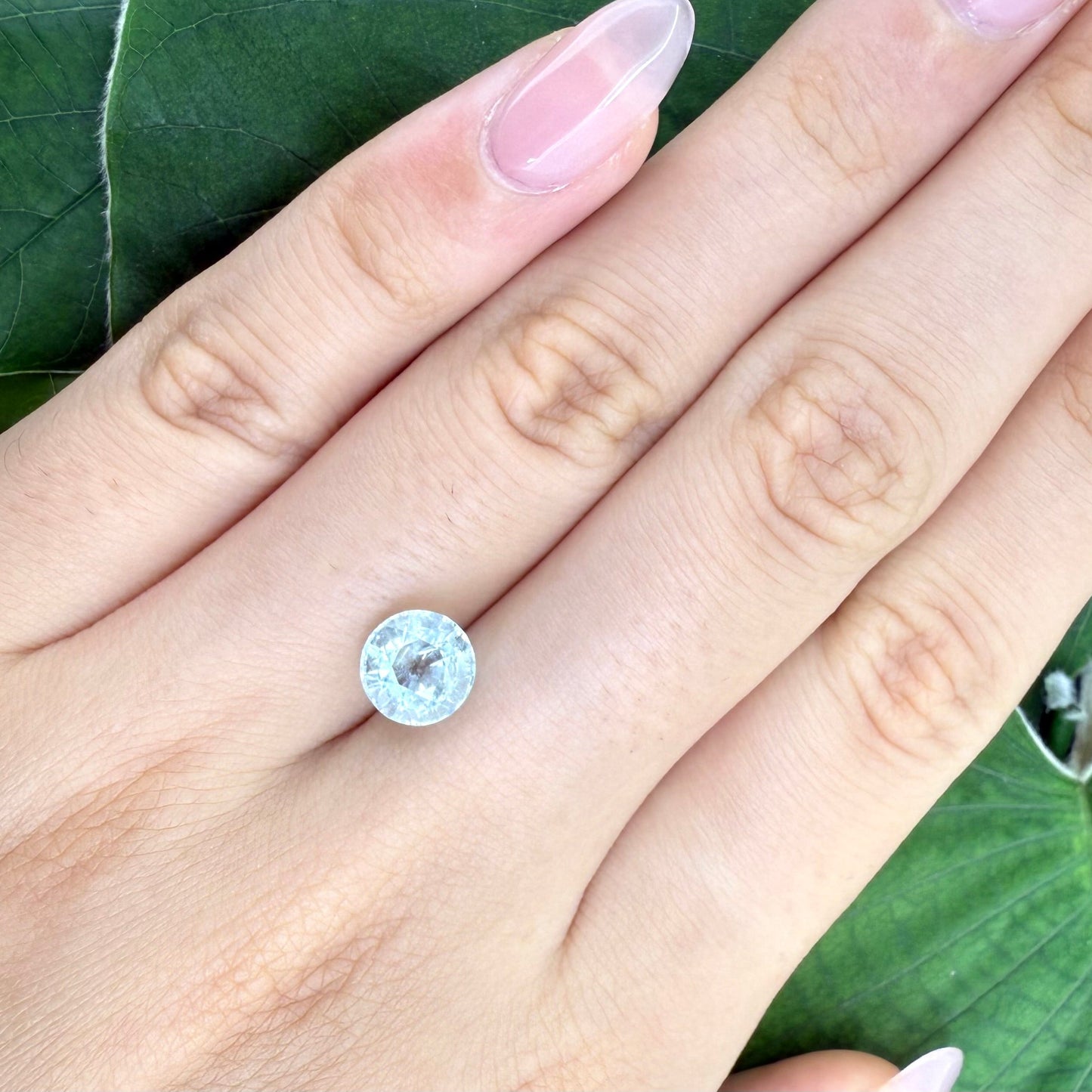 Natural turquoise Aquamarine gemstone, round cut