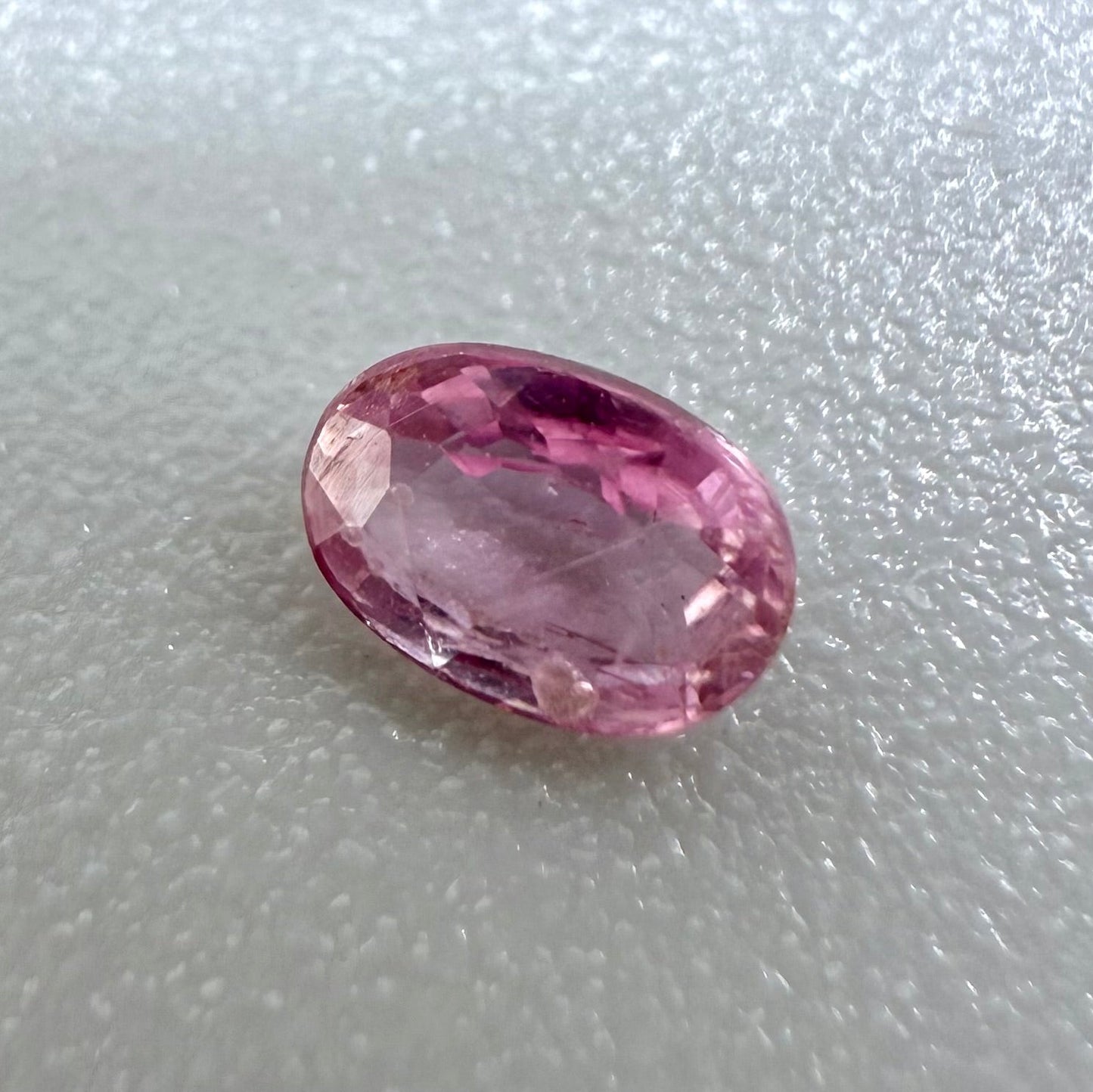 Pale Pink Ruby Oval 0.22 Ct