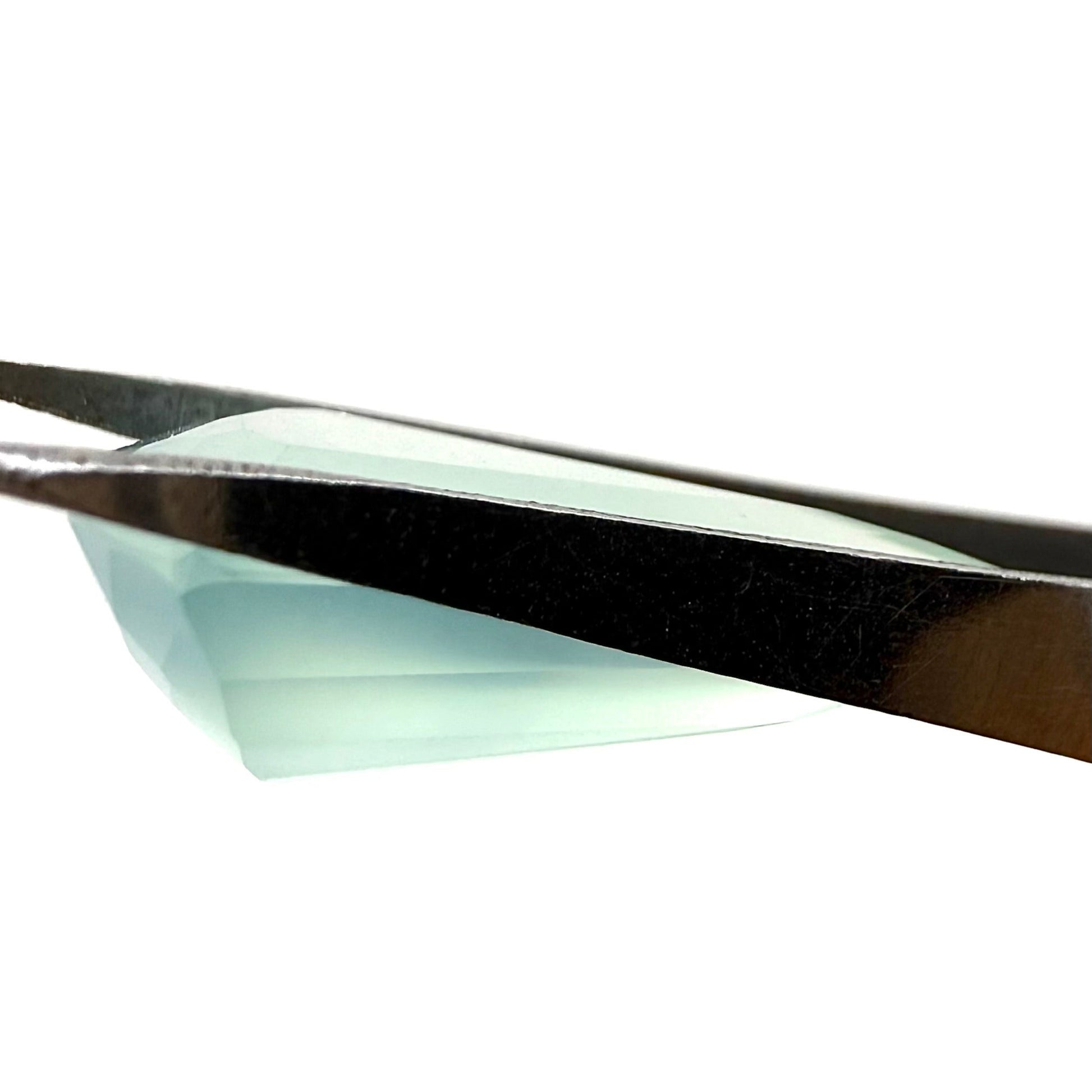Natural Turquoise Chalcedony gemstone, fancy cut.
