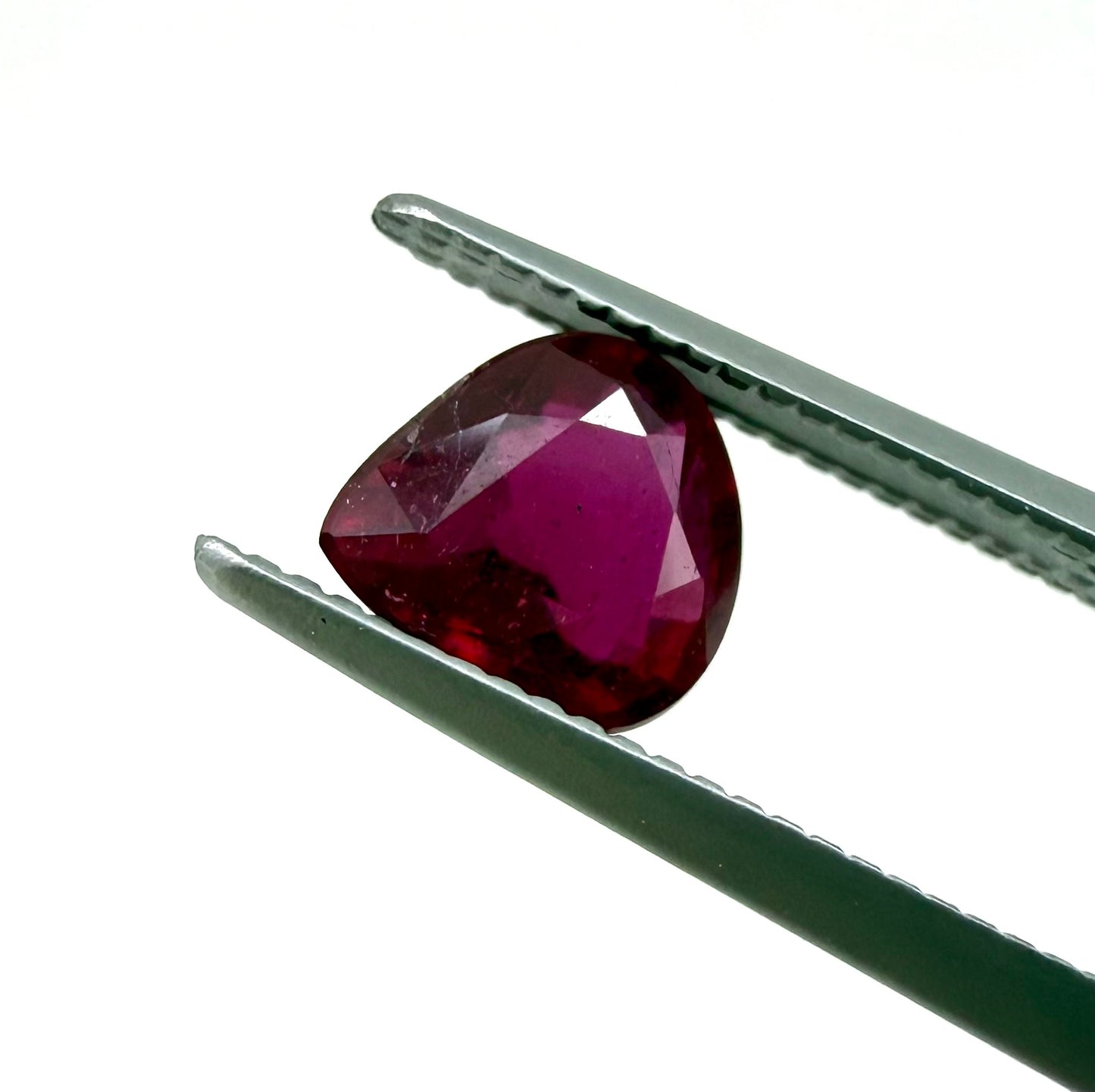 Pinkish Red Ruby Pear 0.97 Ct