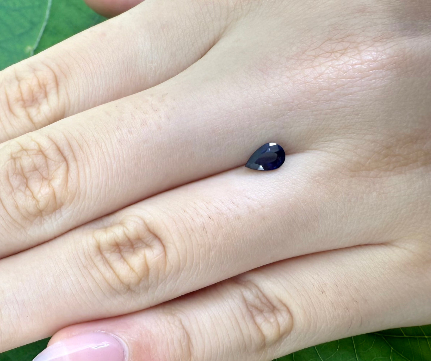 Blue Sapphire Pear 0.46 Ct