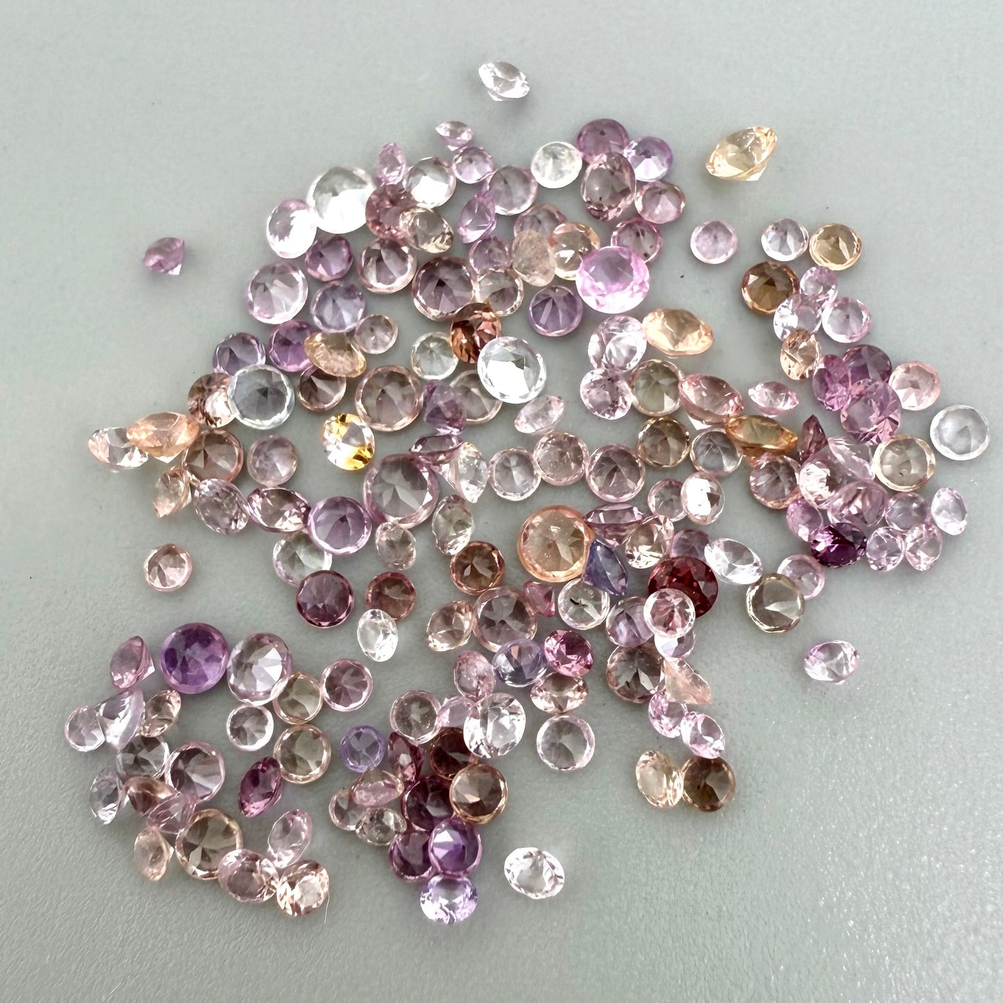 Multi Color (Purple, Pink, White, Rust, Mauve, Orange) Sapphire Lot Round 4.49 Ct