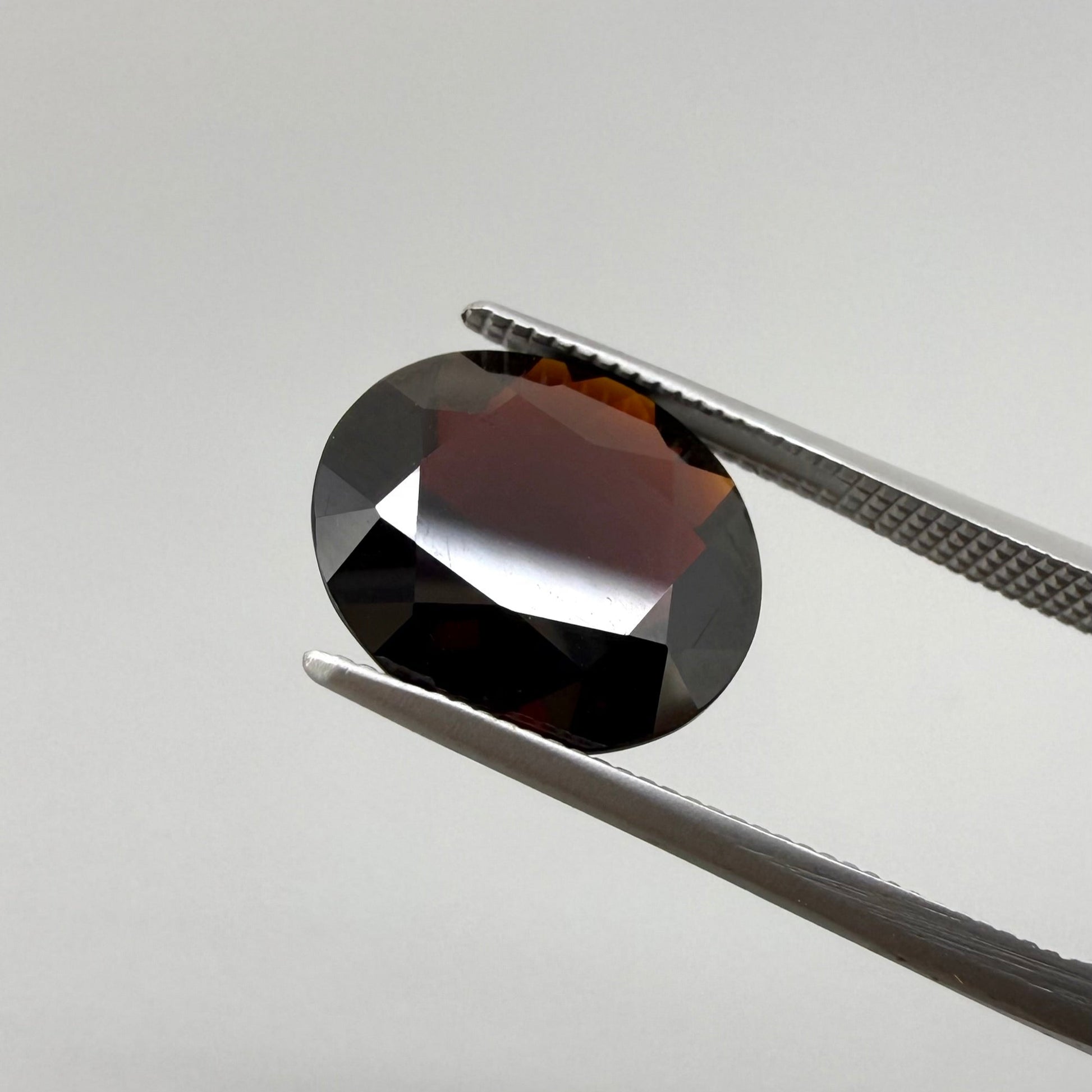 Natural Red Pyrope Garnet gemstone, oval cut