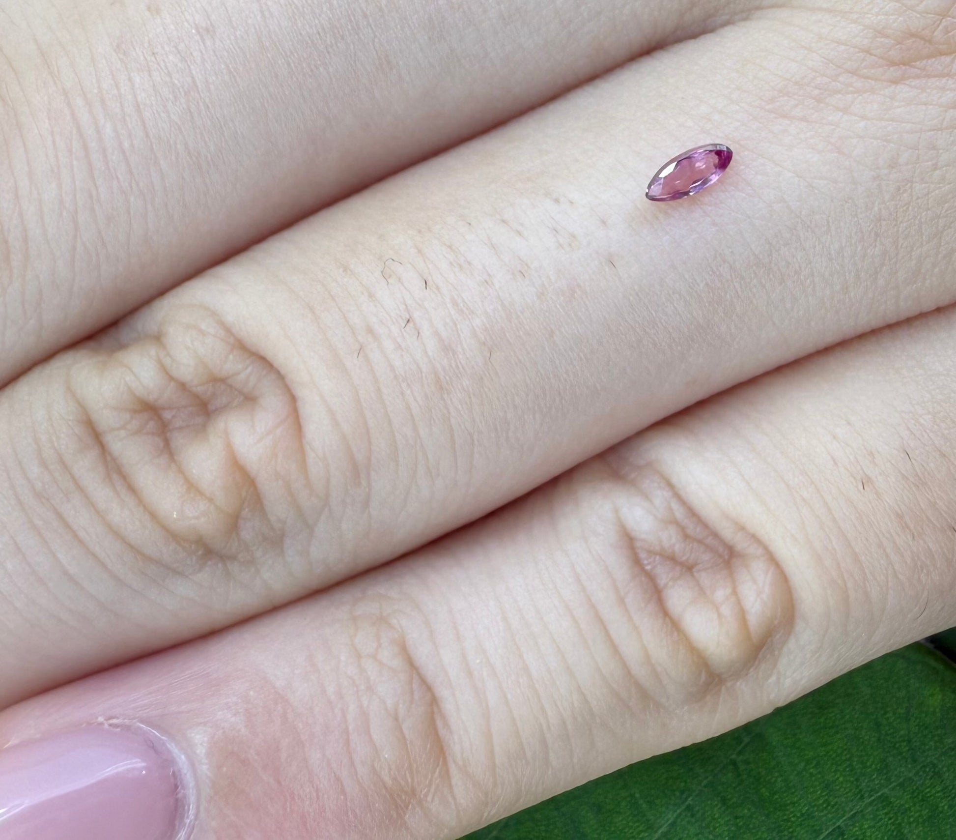 Natural Pink Ruby gemstone, marquise cut
