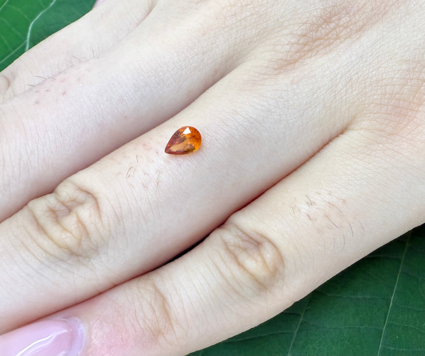Fiery Orange Spessartine Pear 0.39 Ct