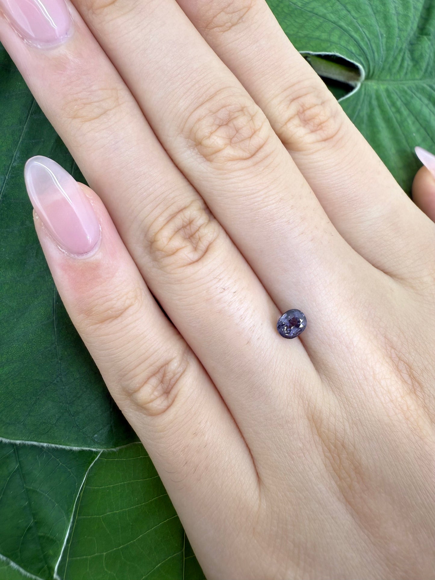 Purple Grey Spinel Oval 0.54 Ct