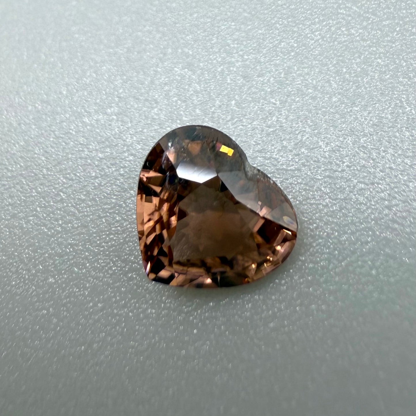 Peach-Pink Zircon Heart 2 Ct