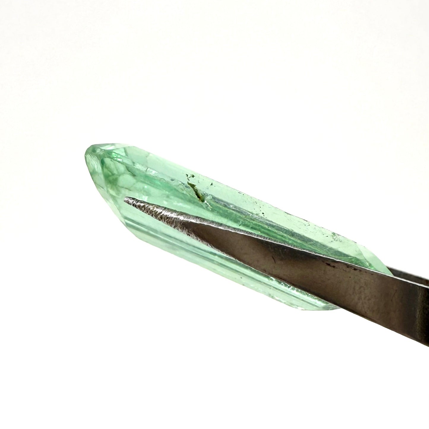 Pastel Green Hues Fluorite Emerald cut 13.47 Ct