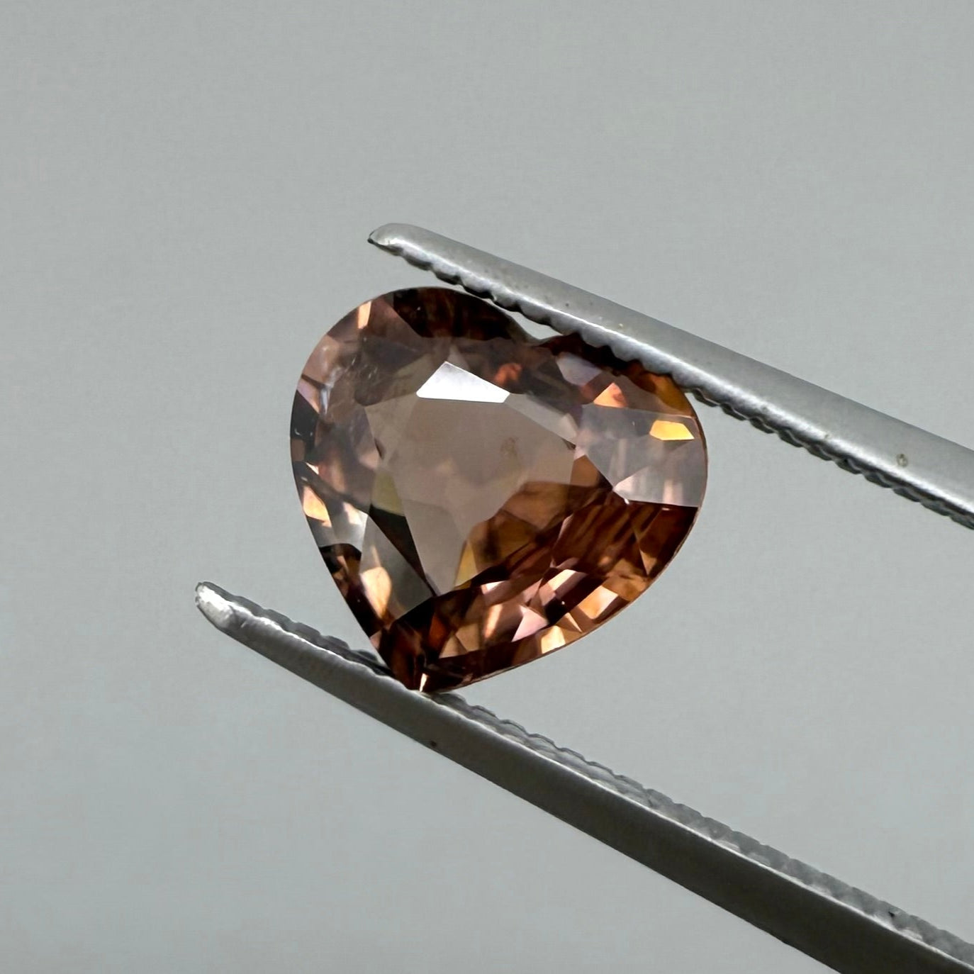 Peach-Pink Zircon Heart 2 Ct