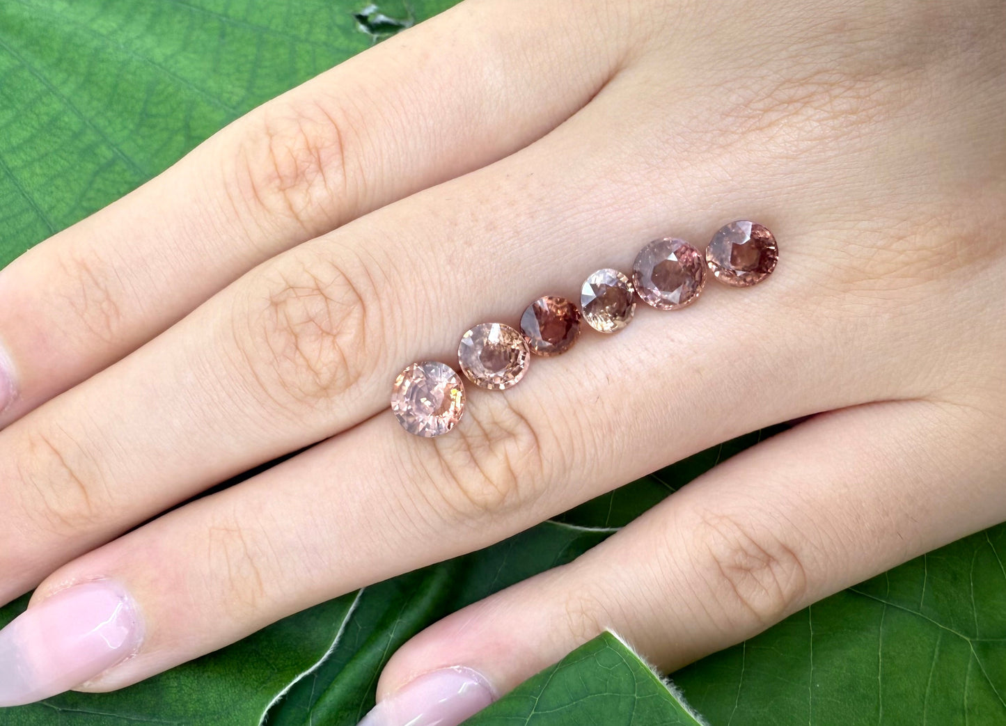 Peach-Pink Hues Zircon Lot Round 9.39 Ct