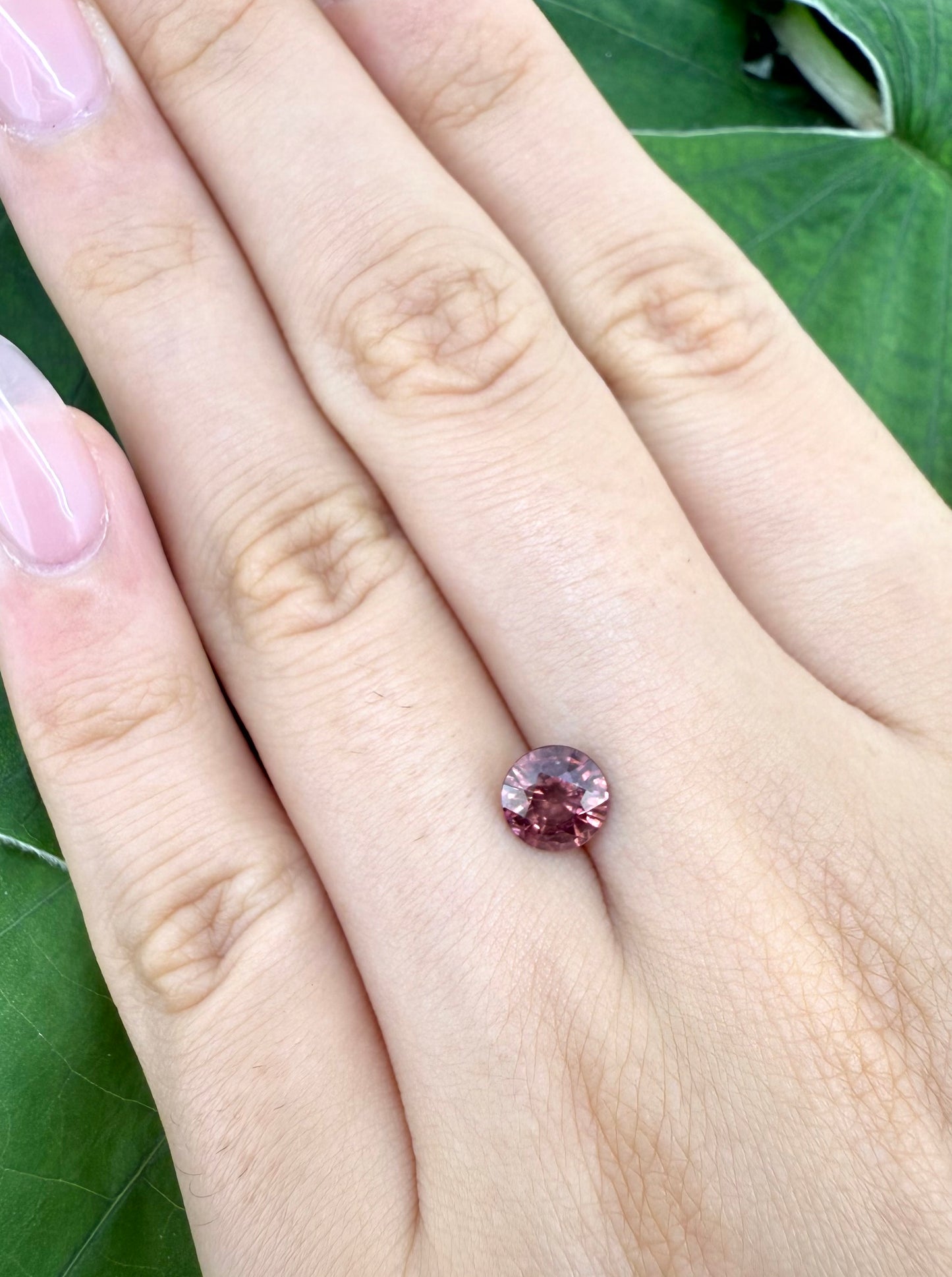 Peach-Pink Zircon Round 1.4 Ct