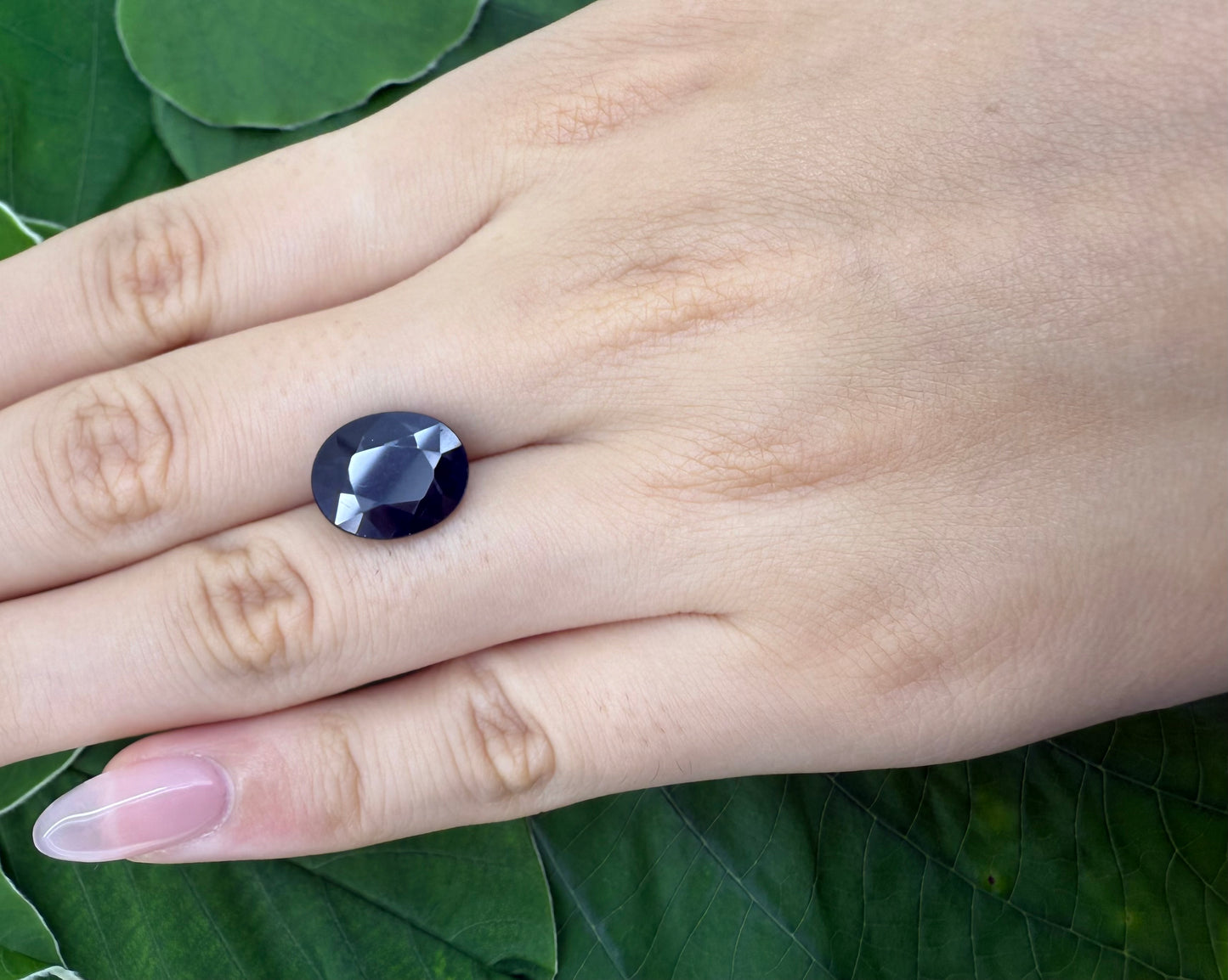 Very Dark Royal Blue Sapphire Oval 5.24 Ct