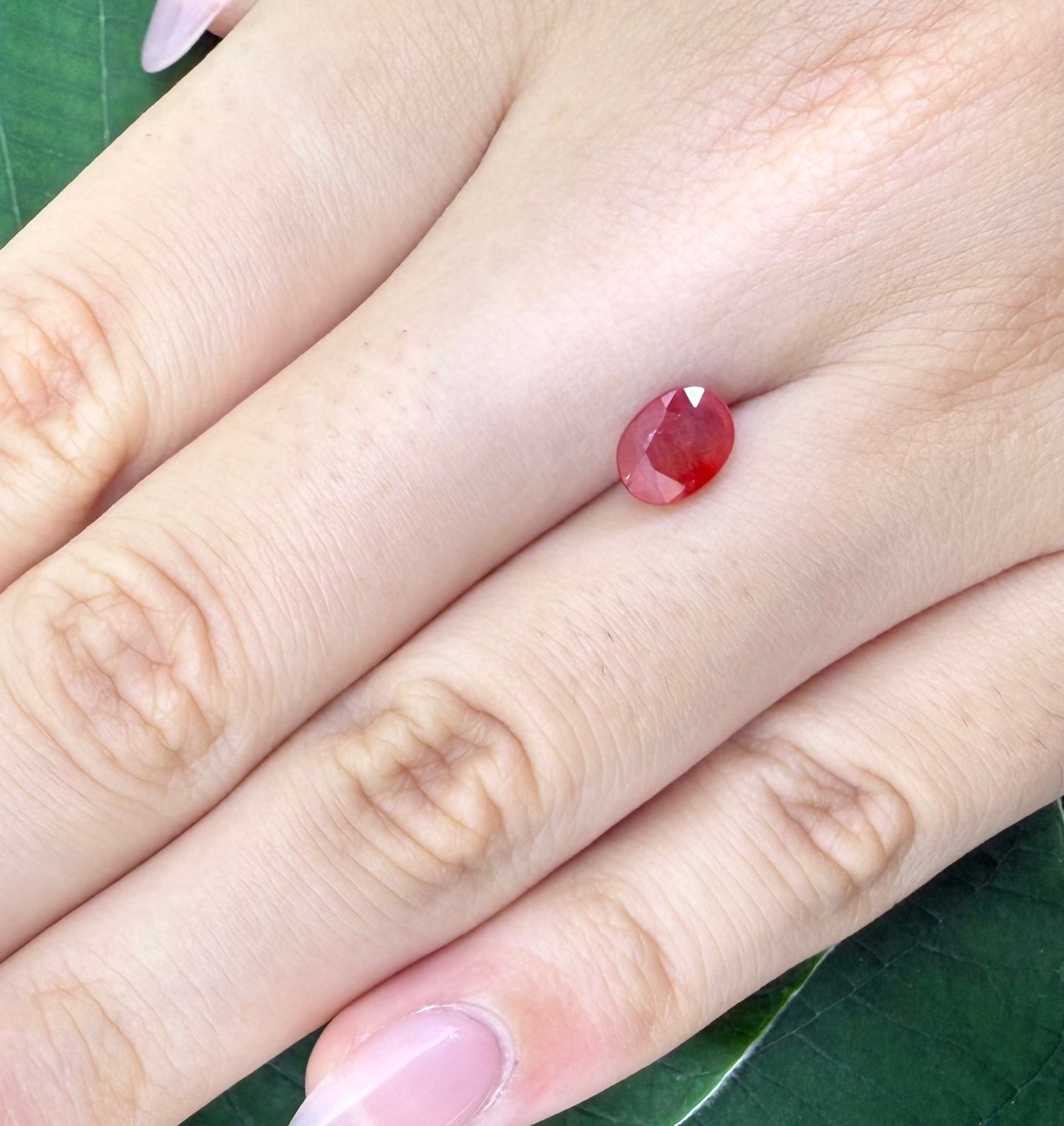 Orange Sapphire Oval 1.15 Ct
