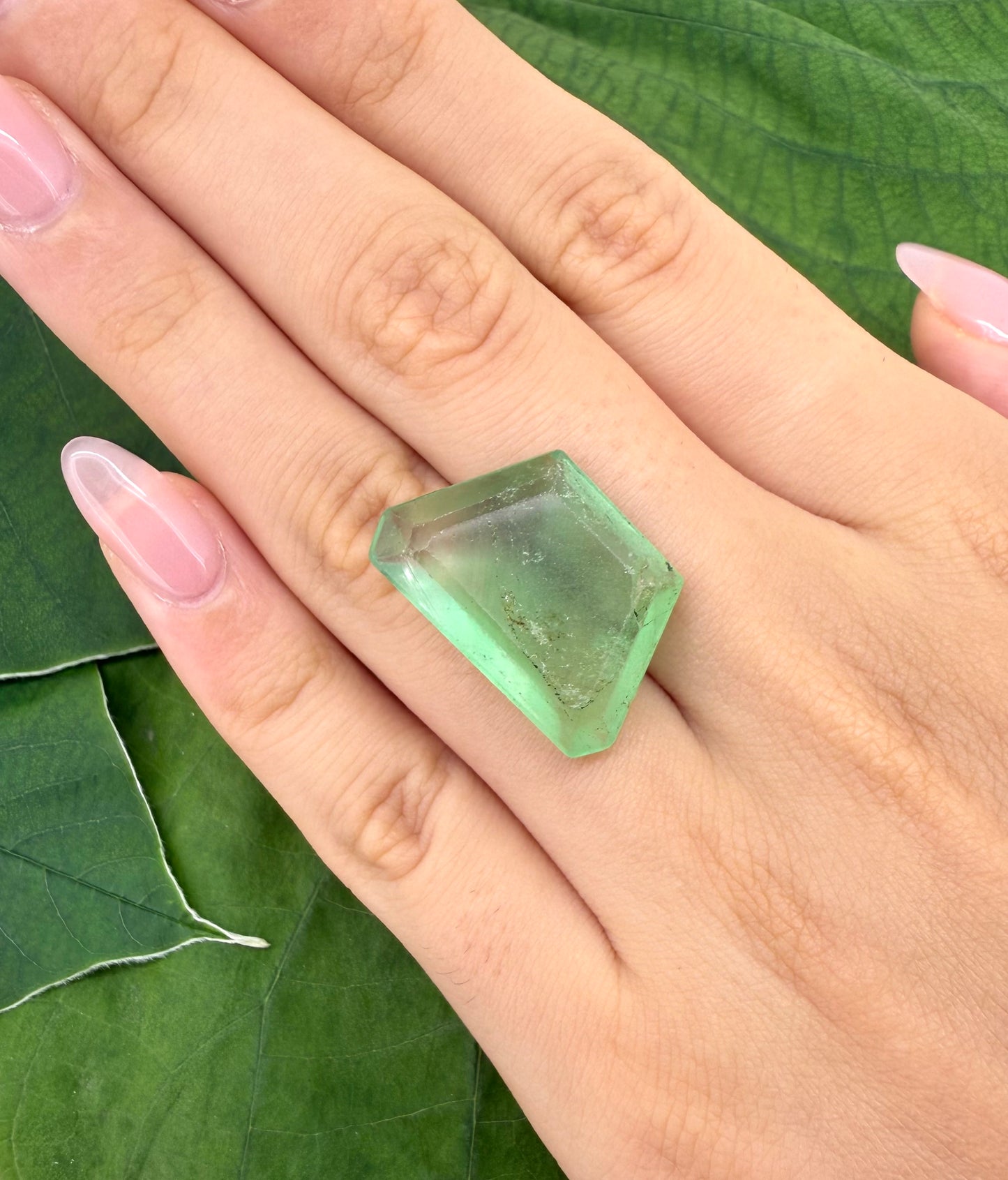 Vibrant Green Fluorite Trapeze 25 Ct