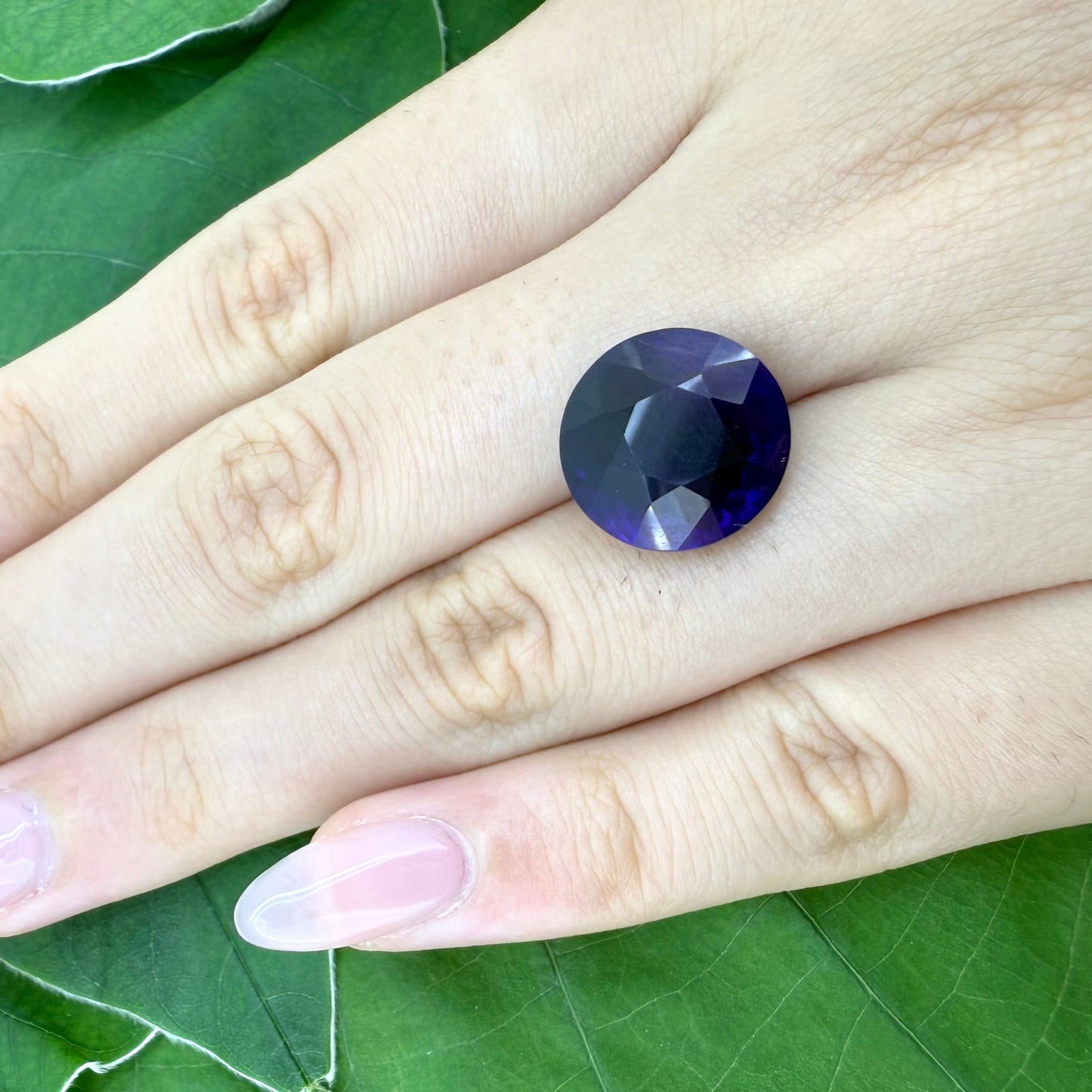 Natural Purple Pink Amethyst gemstone, round