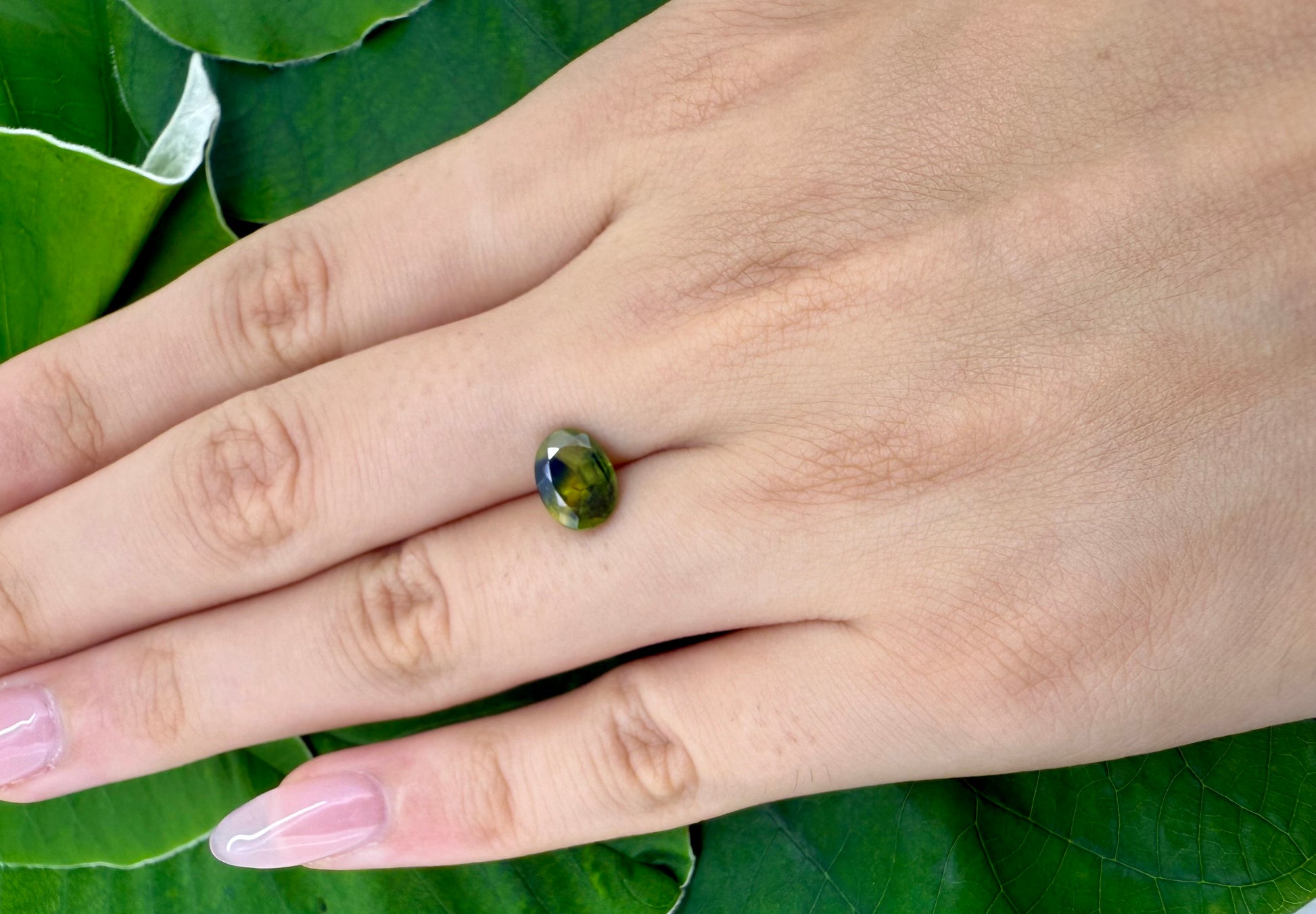 Natural Bi-Color Sapphire gemstone oval cut
