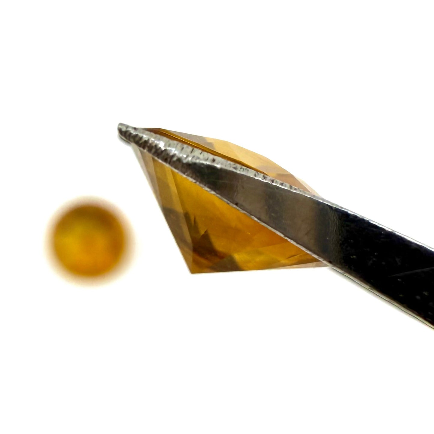 Madeira Citrine Set Round 6.9 Ct