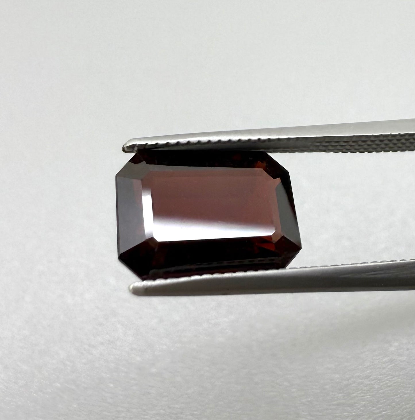 Rusty Red Garnet "Pyrope" Emerald cut 3.74 Ct