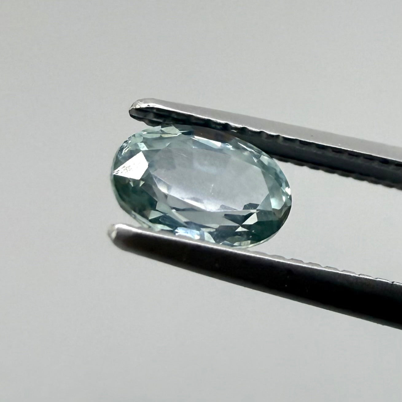 Pastel Green Sapphire Oval 0.71 Ct