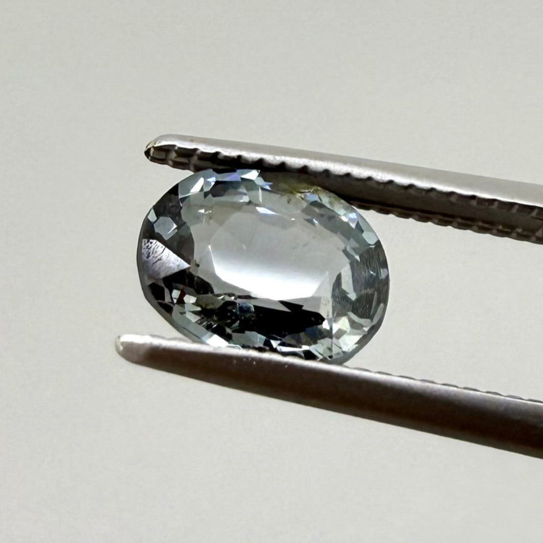 Pale Greenish Blue Spinel Oval 1.09 Ct