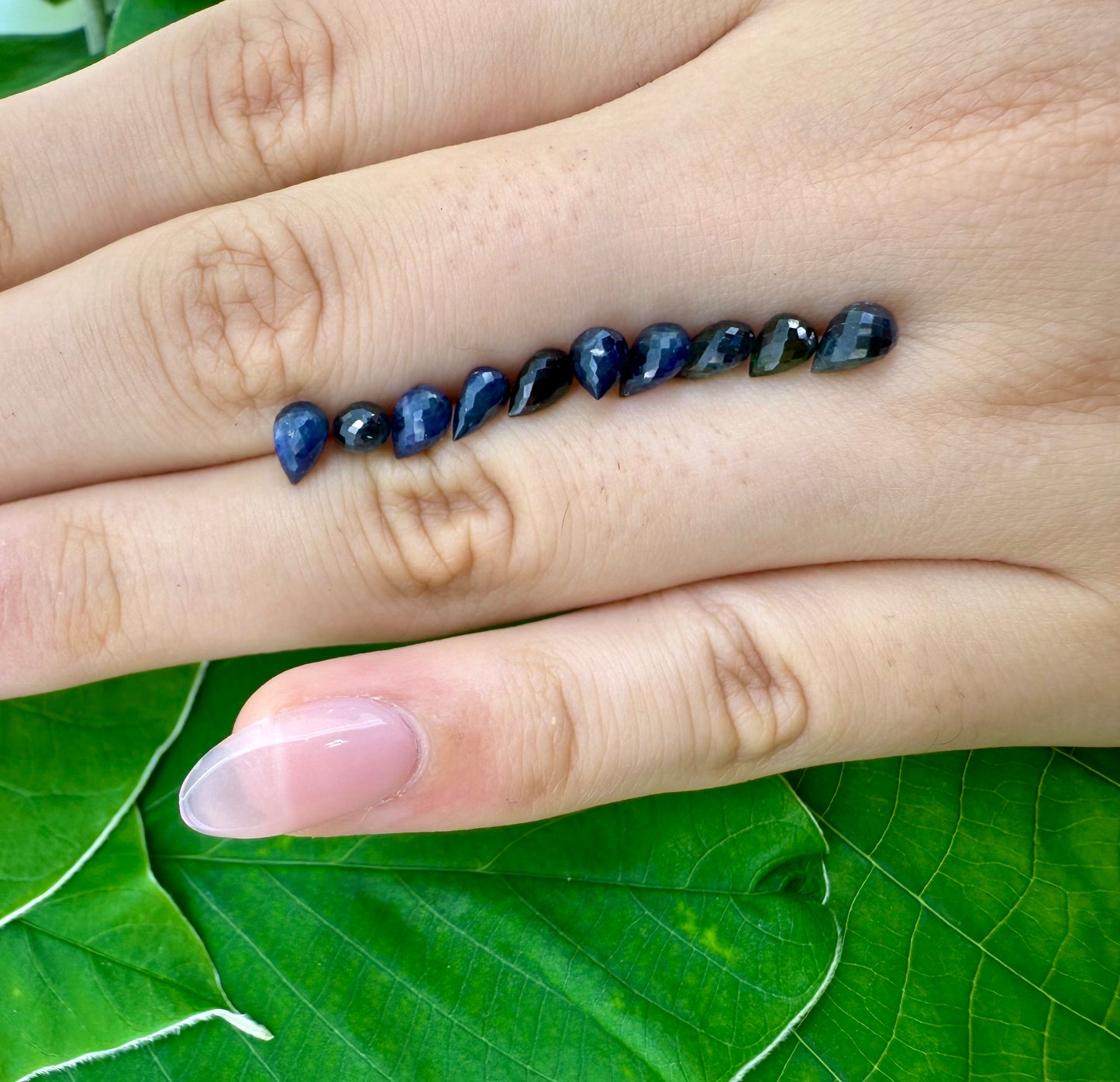 Dark Green and Blue Sapphire 6.26 Ct Lot Pineapple