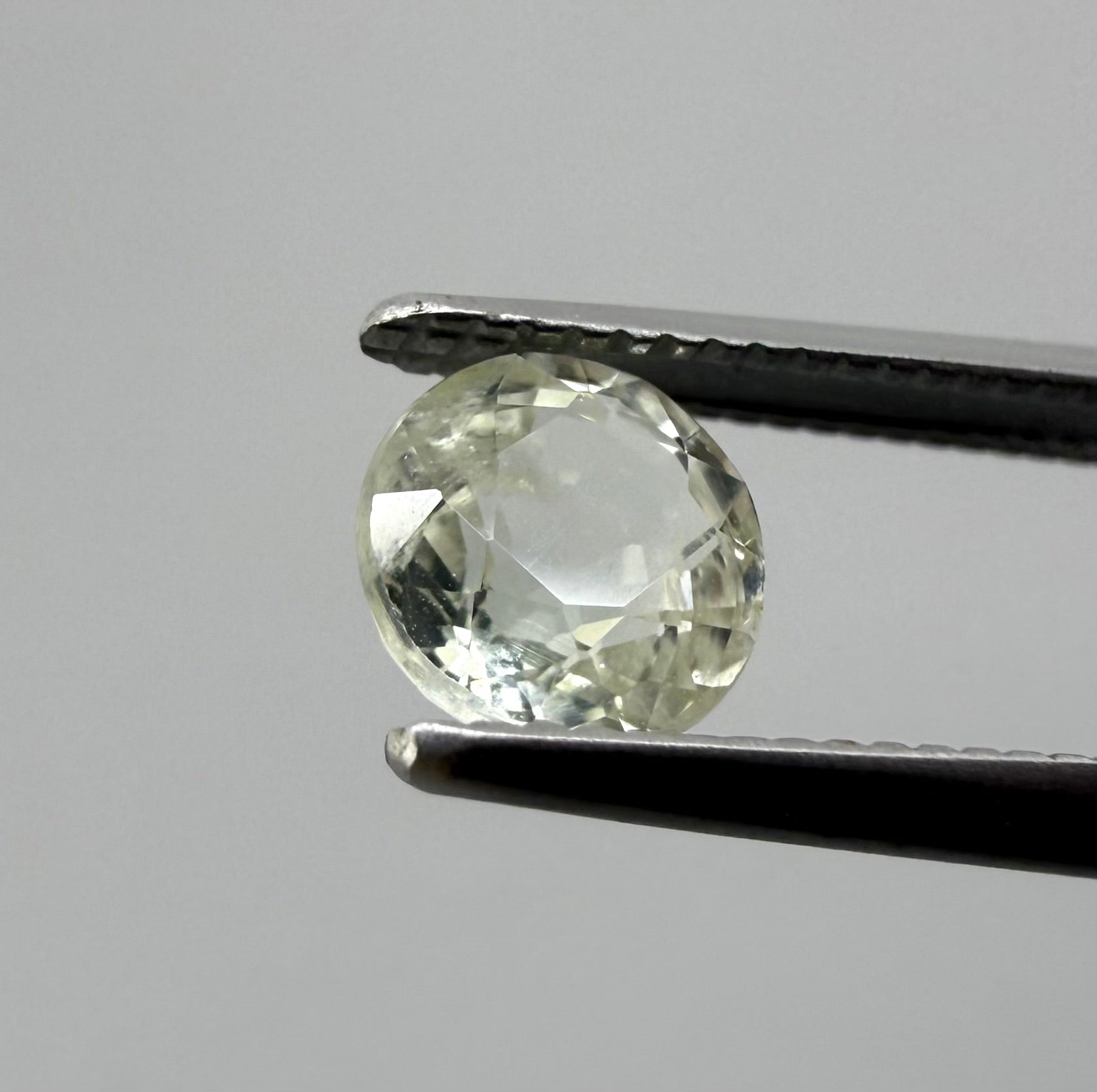 Natural Pale Green Prasiiolite gemstone, round