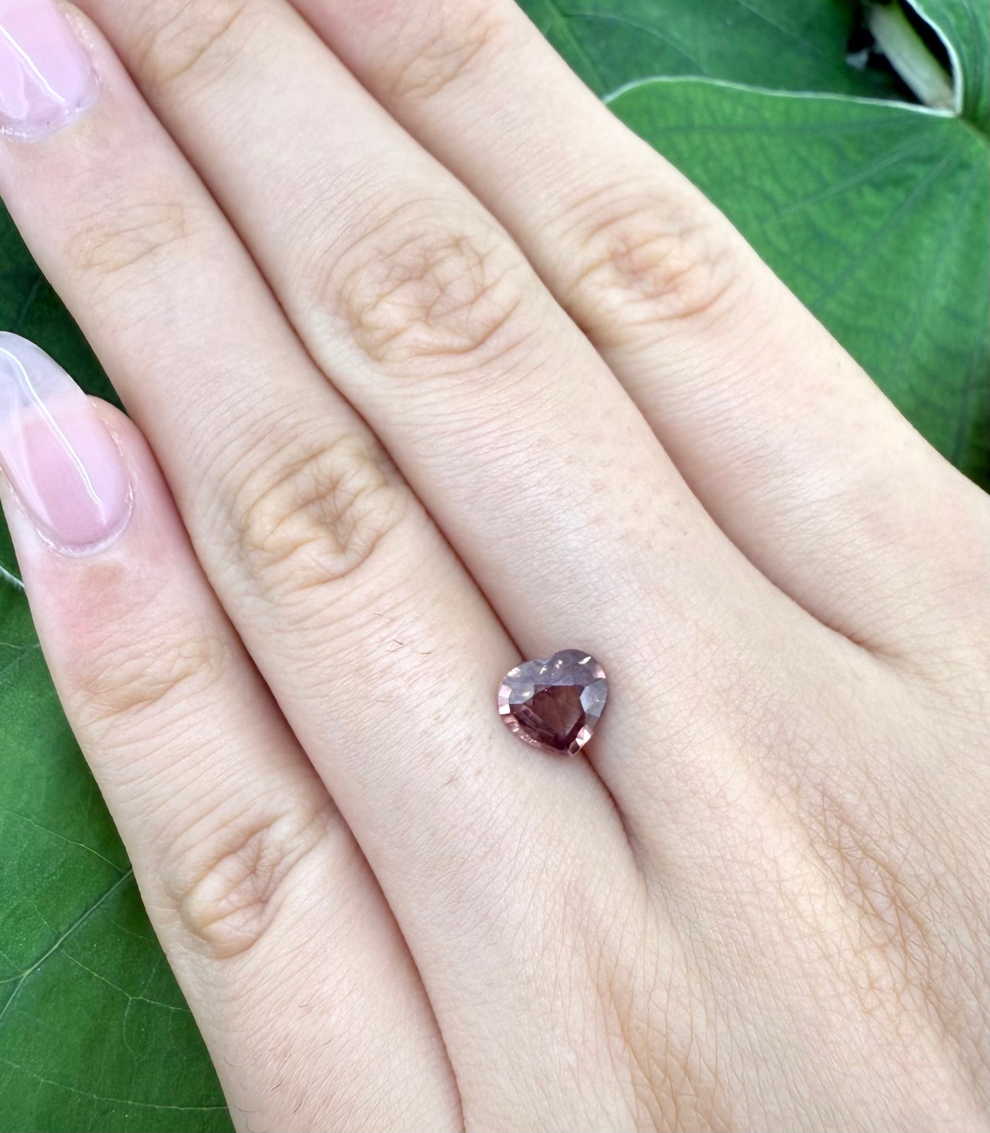 Peach-Pink Zircon Heart 1.4 Ct