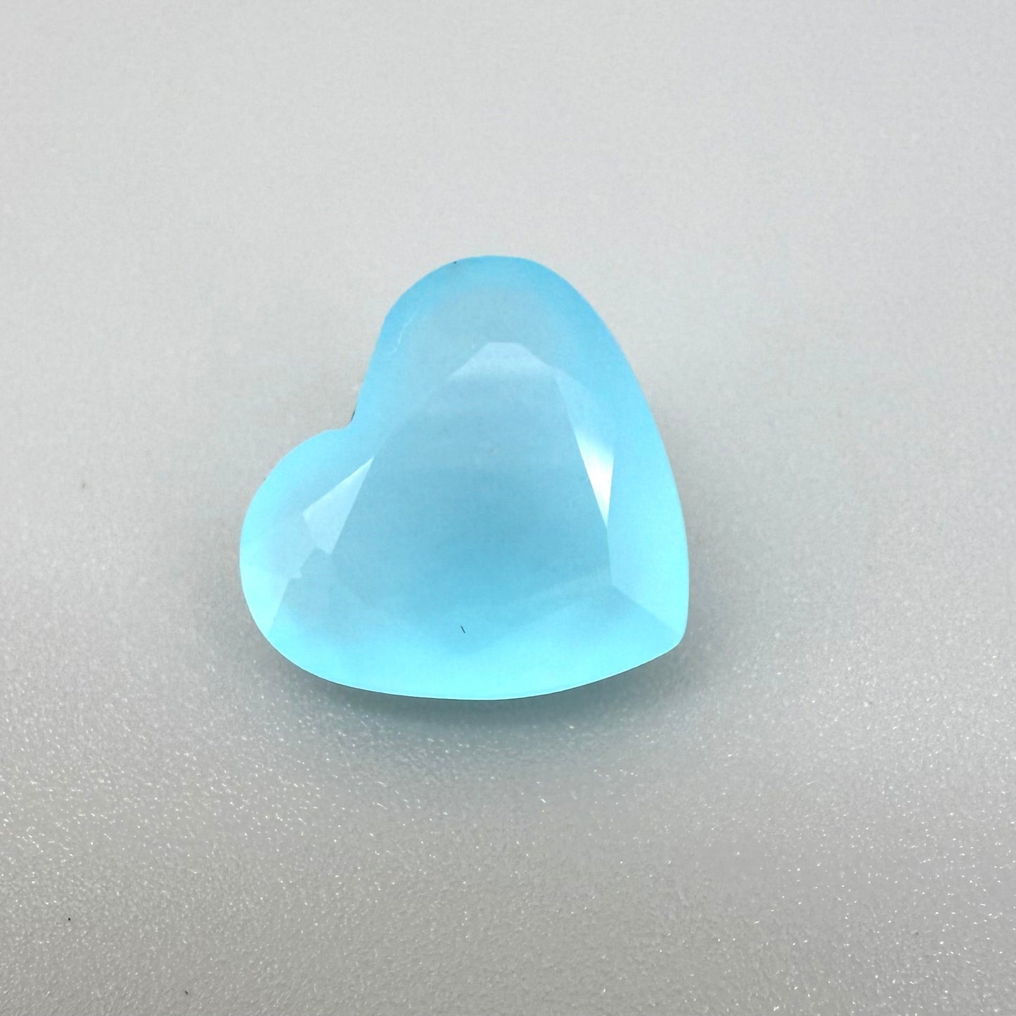 Candy Blue Chalcedony Heart 6.14 Ct