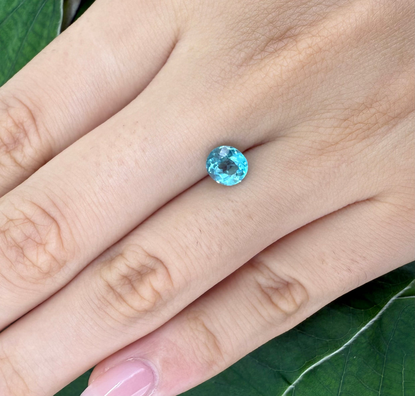 Vivid Blue Apatite Oval 0.96 Ct