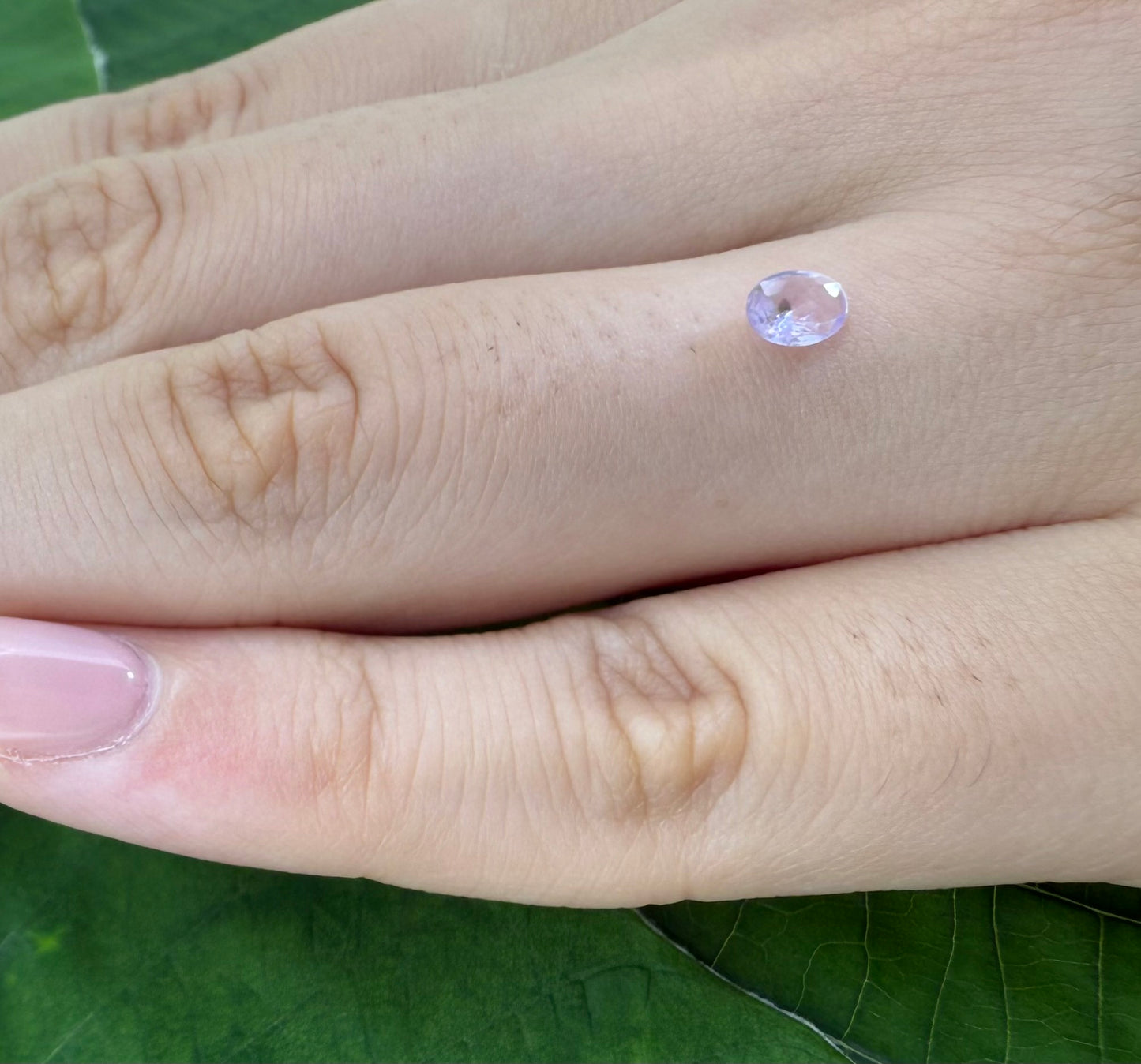 Pale Purple Sapphire Oval 0.27 Ct