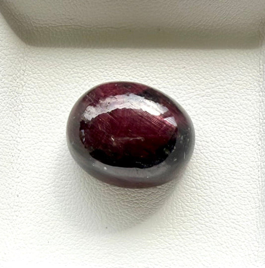 Natural bordeaux red Ruby cabochon gemstone